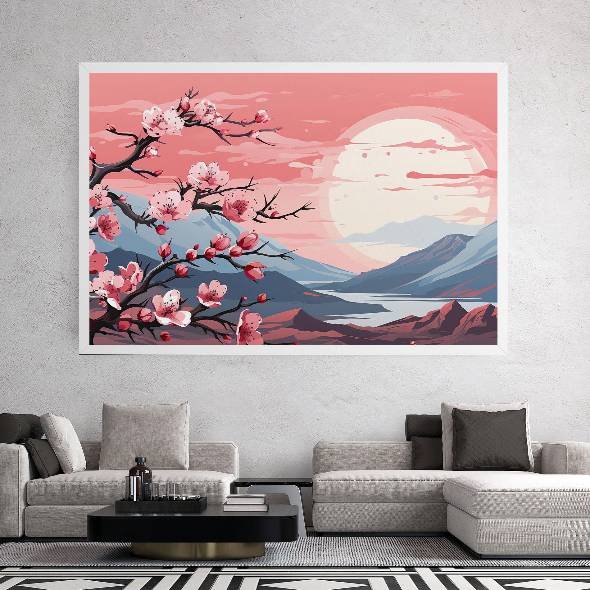Leinwandbild Chinese Cherry Blossoms mockup 2