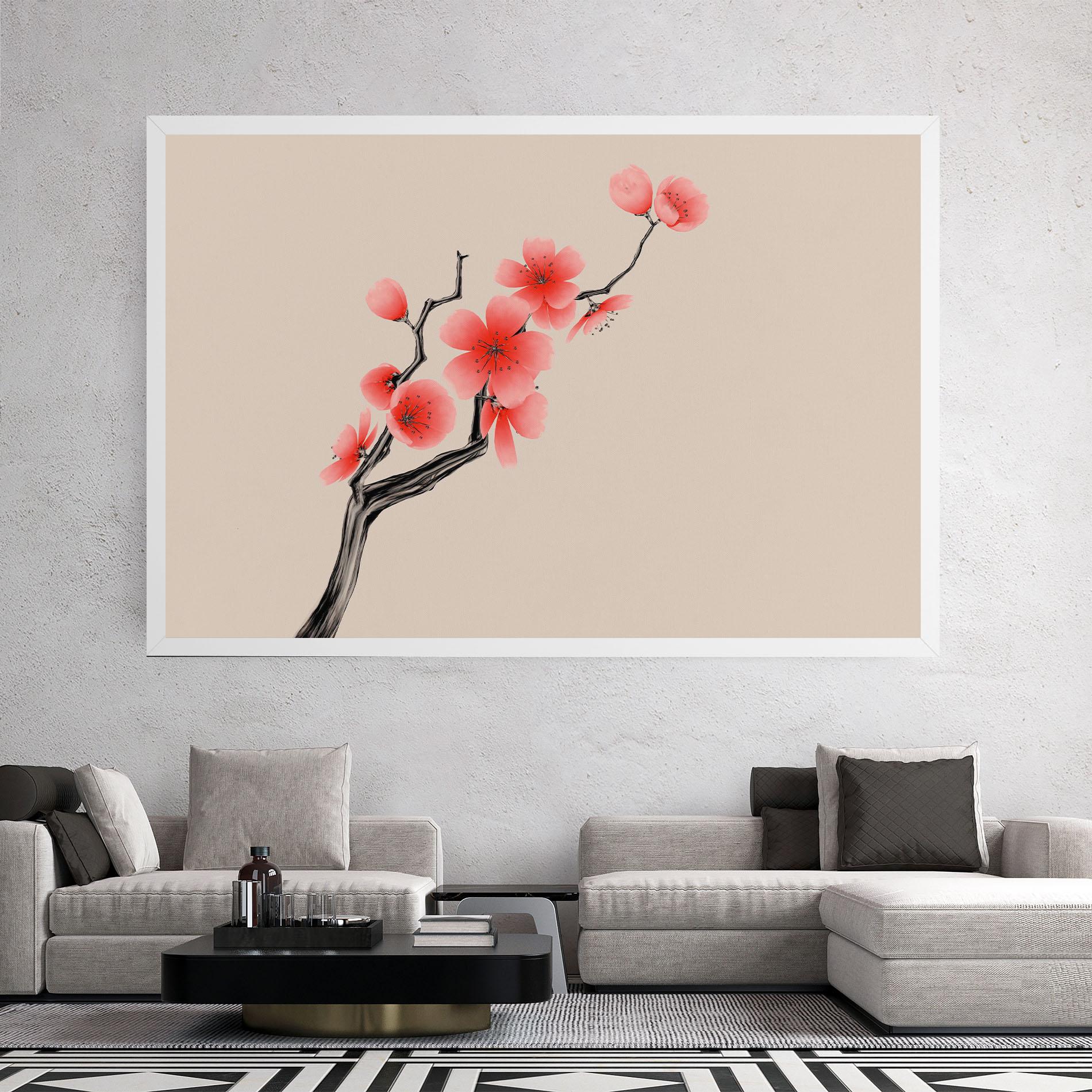 Leinwandbild Chinese Plum Blossom mockup 2