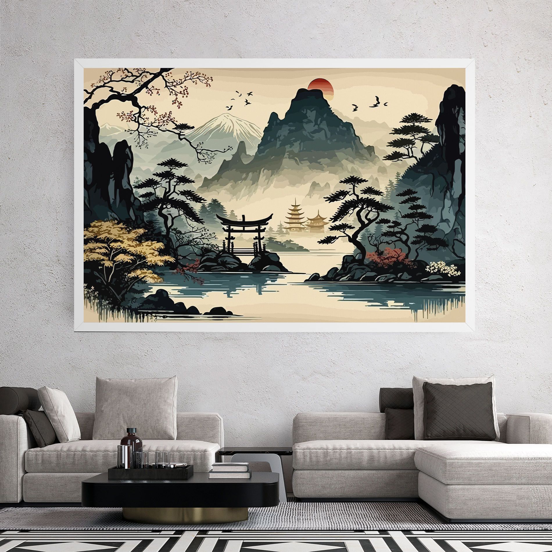 Cream Chinese Mountain mockup 2