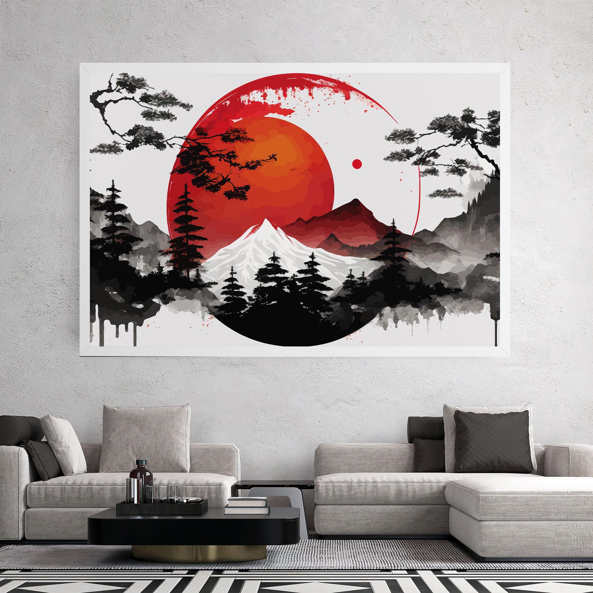 Leinwandbild Yin Yang Mountain mockup 2