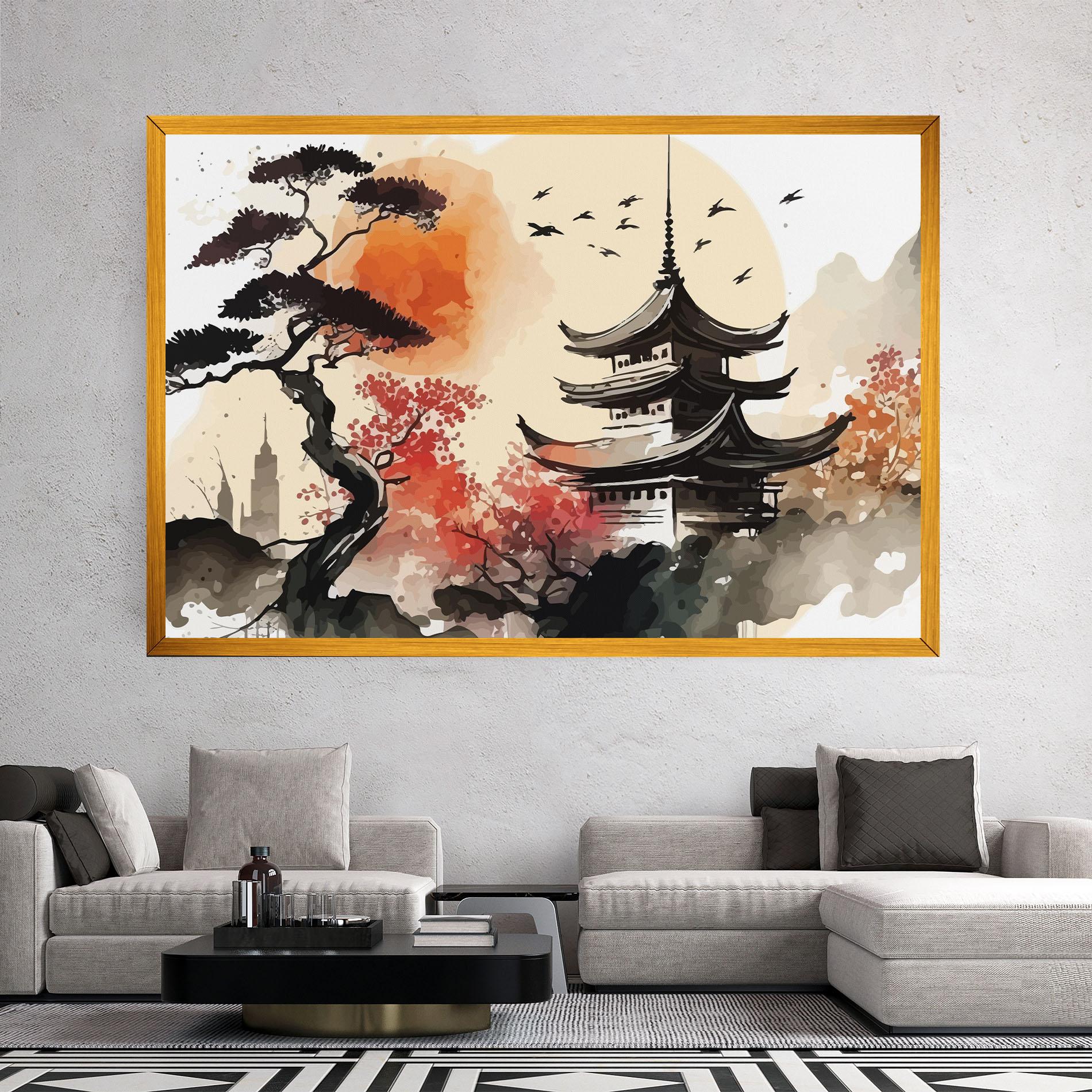 Leinwandbild Asiatic Beautiful View mockup 2