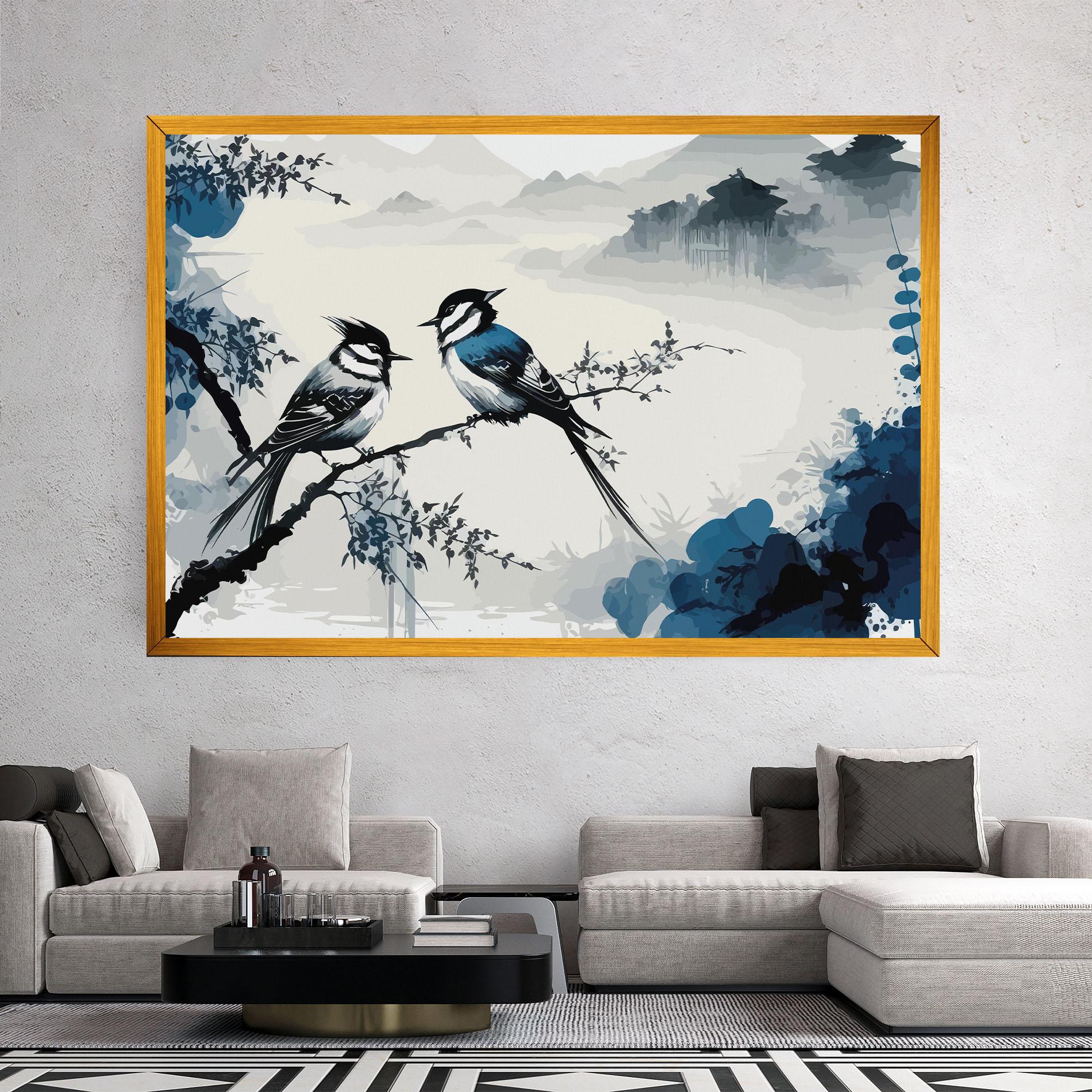 Leinwandbild Asiatic Blue Bird mockup 2