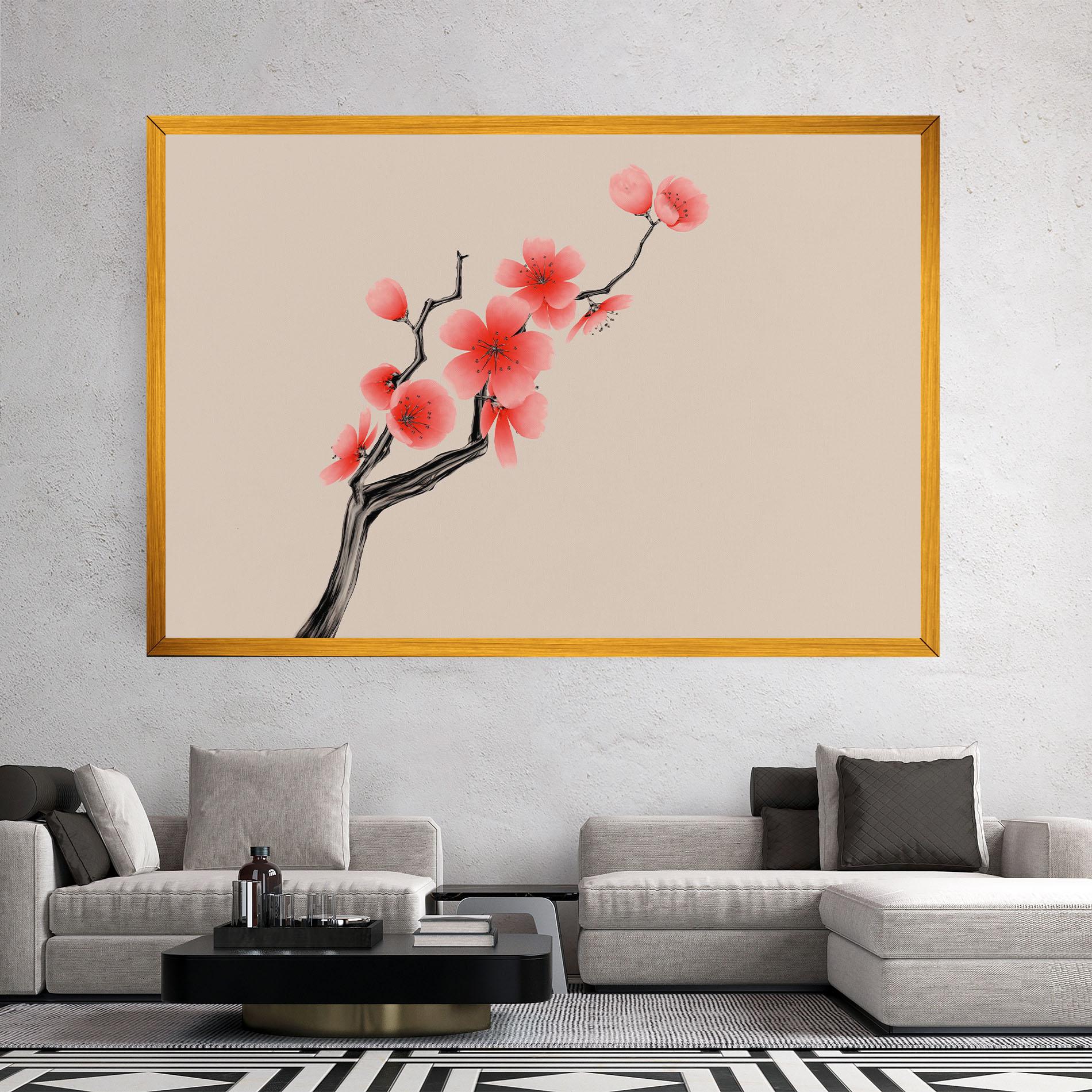 Leinwandbild Chinese Plum Blossom mockup 2
