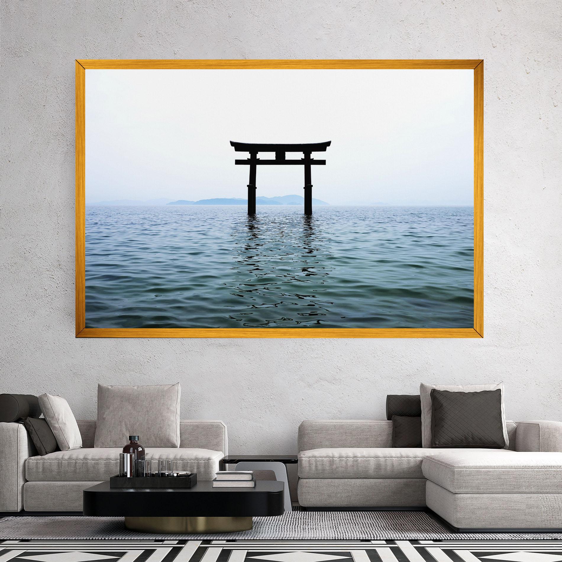 Leinwandbild Japan Lake Gate mockup 2