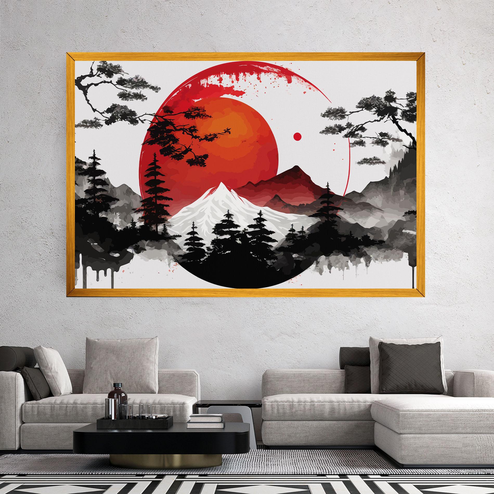 Leinwandbild Yin Yang Mountain mockup 2