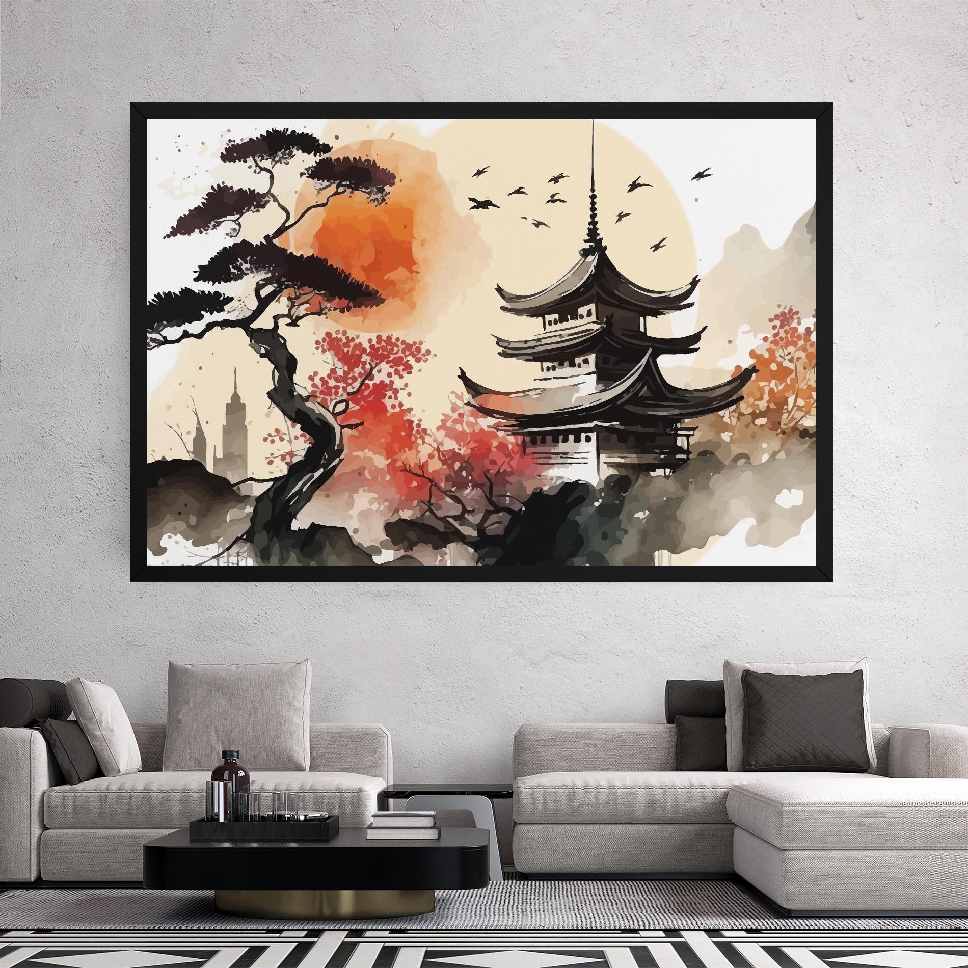 Leinwandbild Asiatic Beautiful View mockup 2