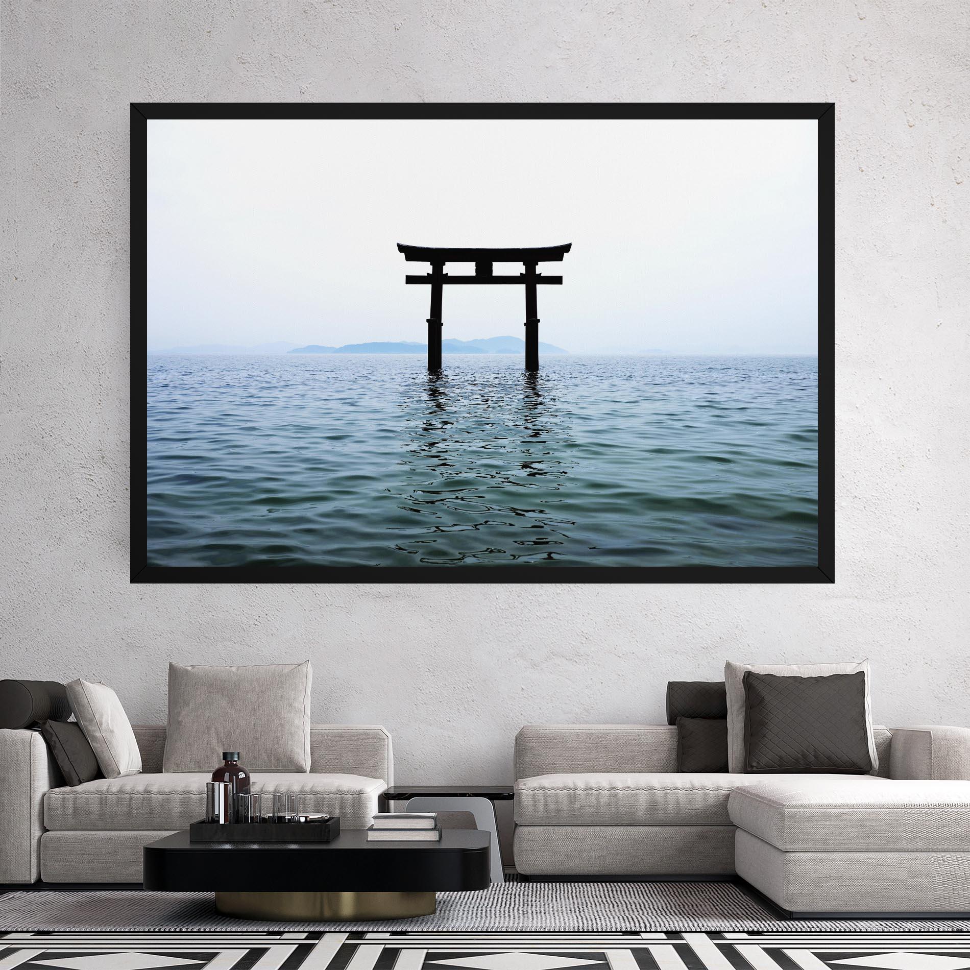 Leinwandbild Japan Lake Gate mockup 2