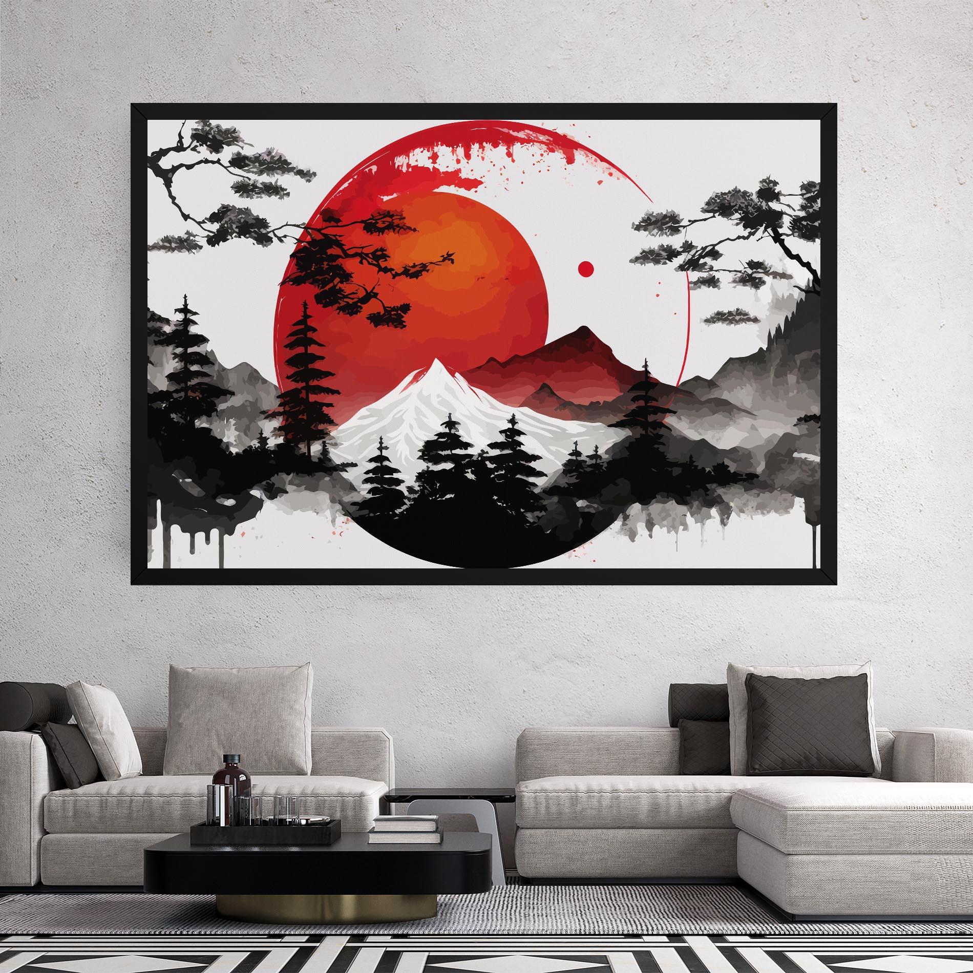Leinwandbild Yin Yang Mountain mockup 2