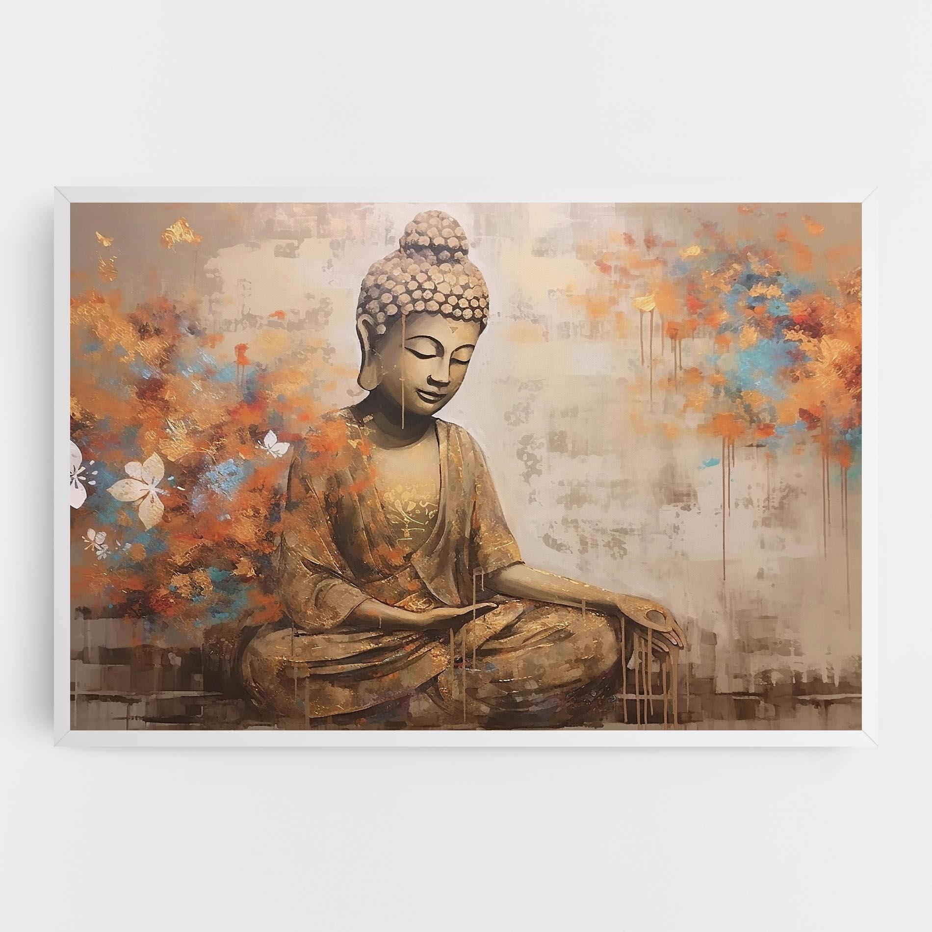 Leinwandbild Buddha Cream Blue mockup 0