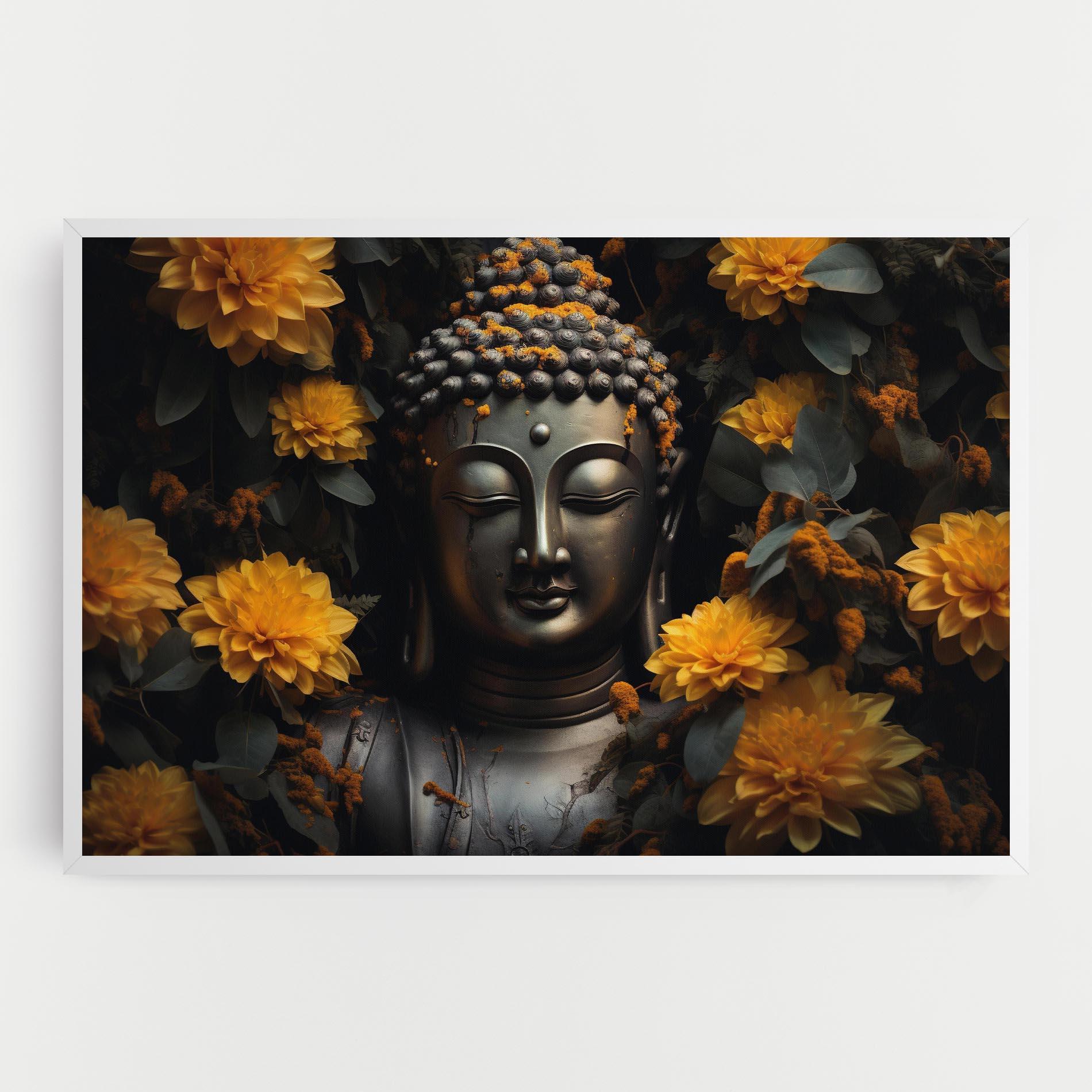 Leinwandbild Buddha Peace Statue mockup 0