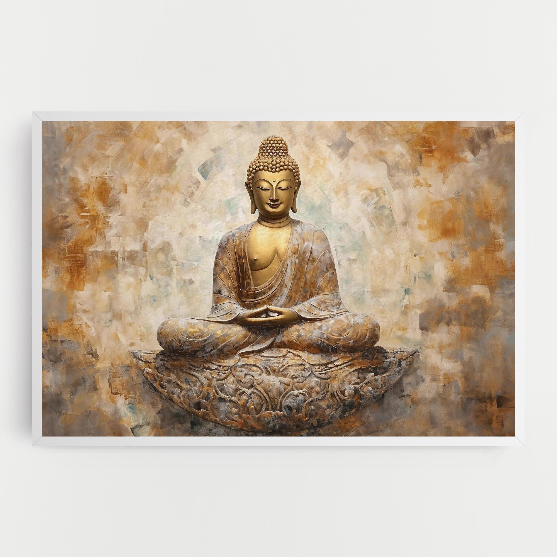 Leinwandbild Cream Buddha Art mockup 0