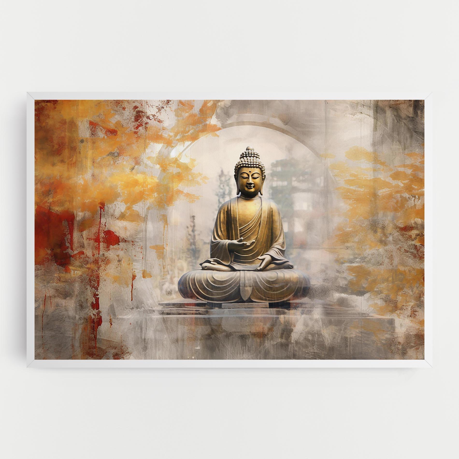 Leinwandbild Grey Gold Buddha mockup 0