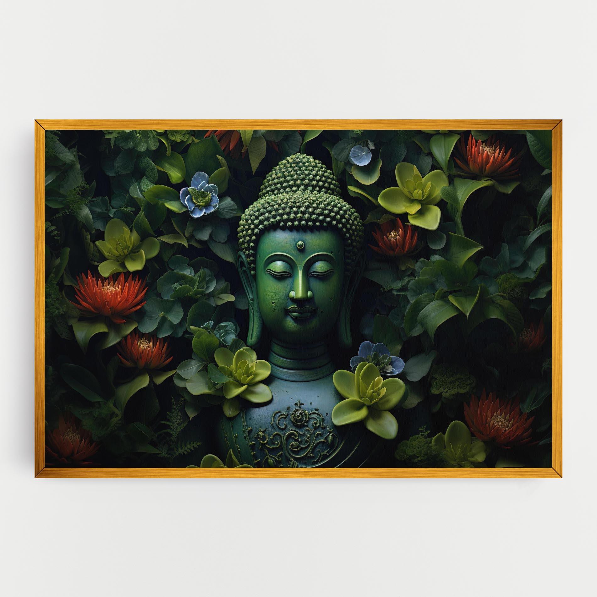 Leinwandbild Blue Light Buddha mockup 0