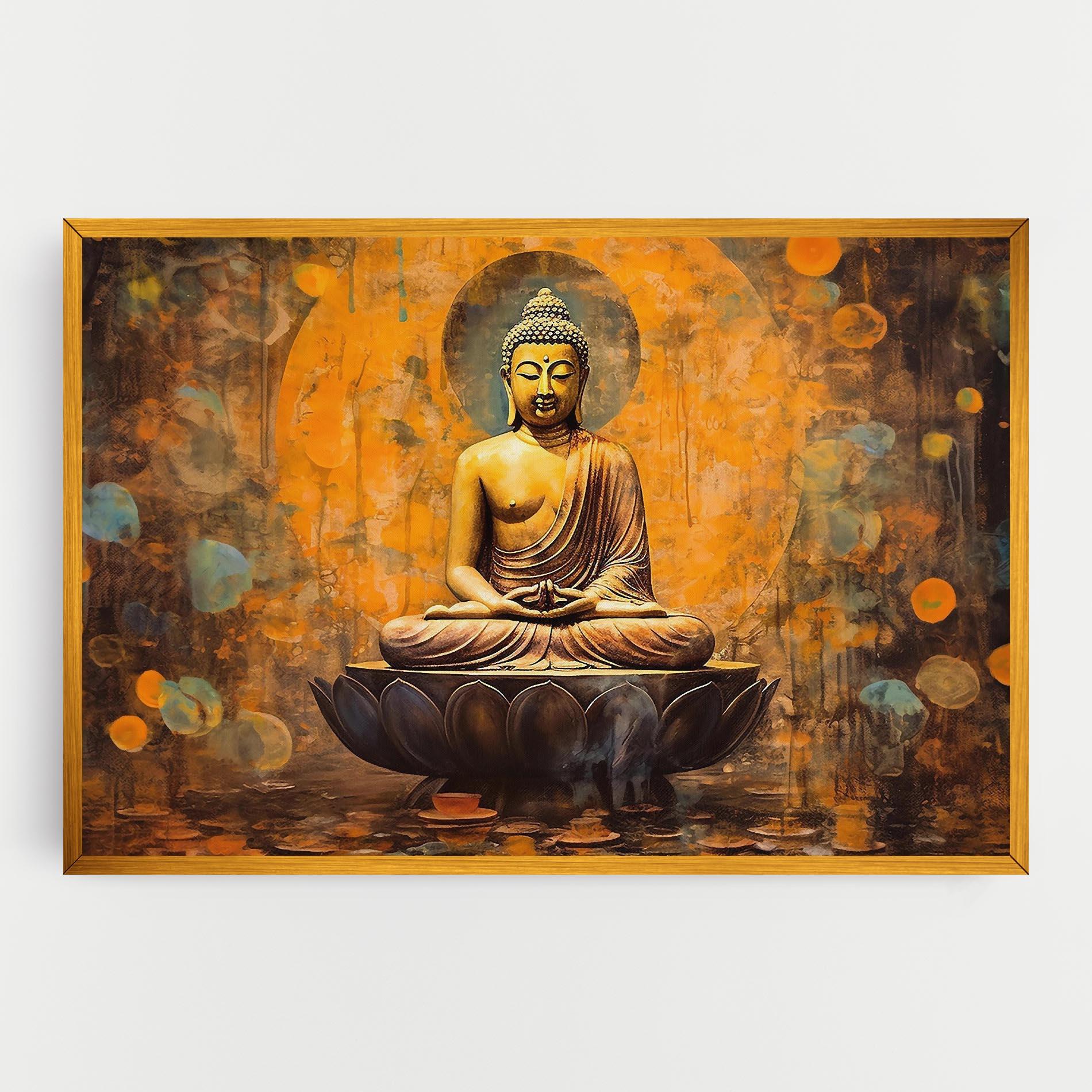 Leinwandbild Buddha Floating Art mockup 0