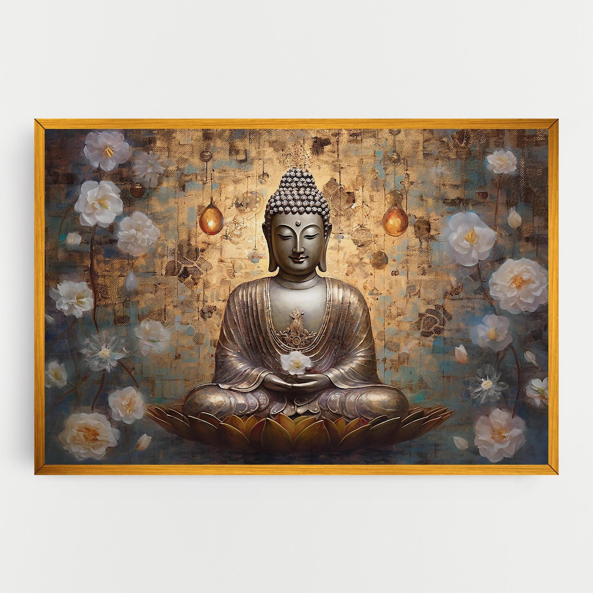 Leinwandbild Buddha Meditation Art mockup 0