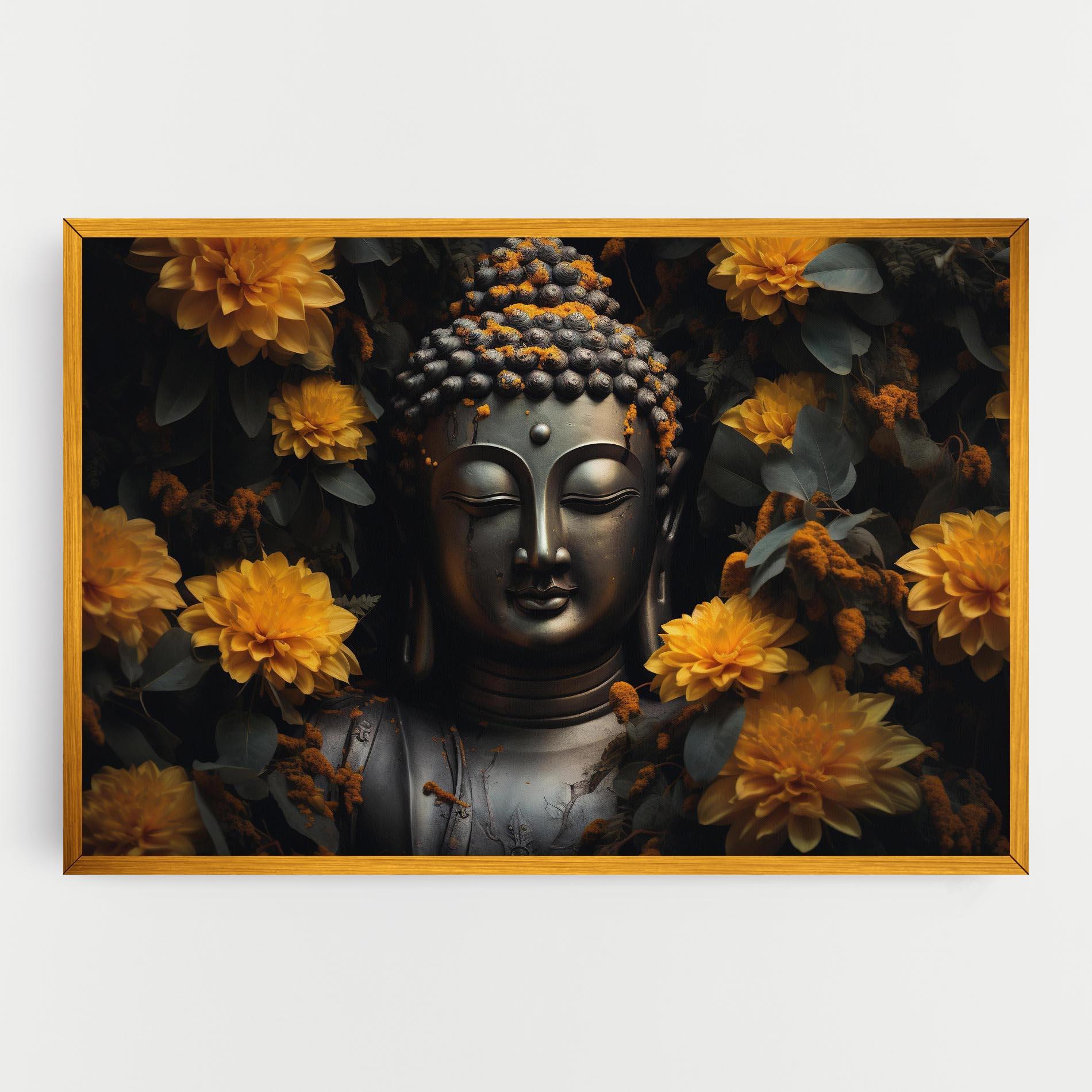 Leinwandbild Buddha Peace Statue mockup 0