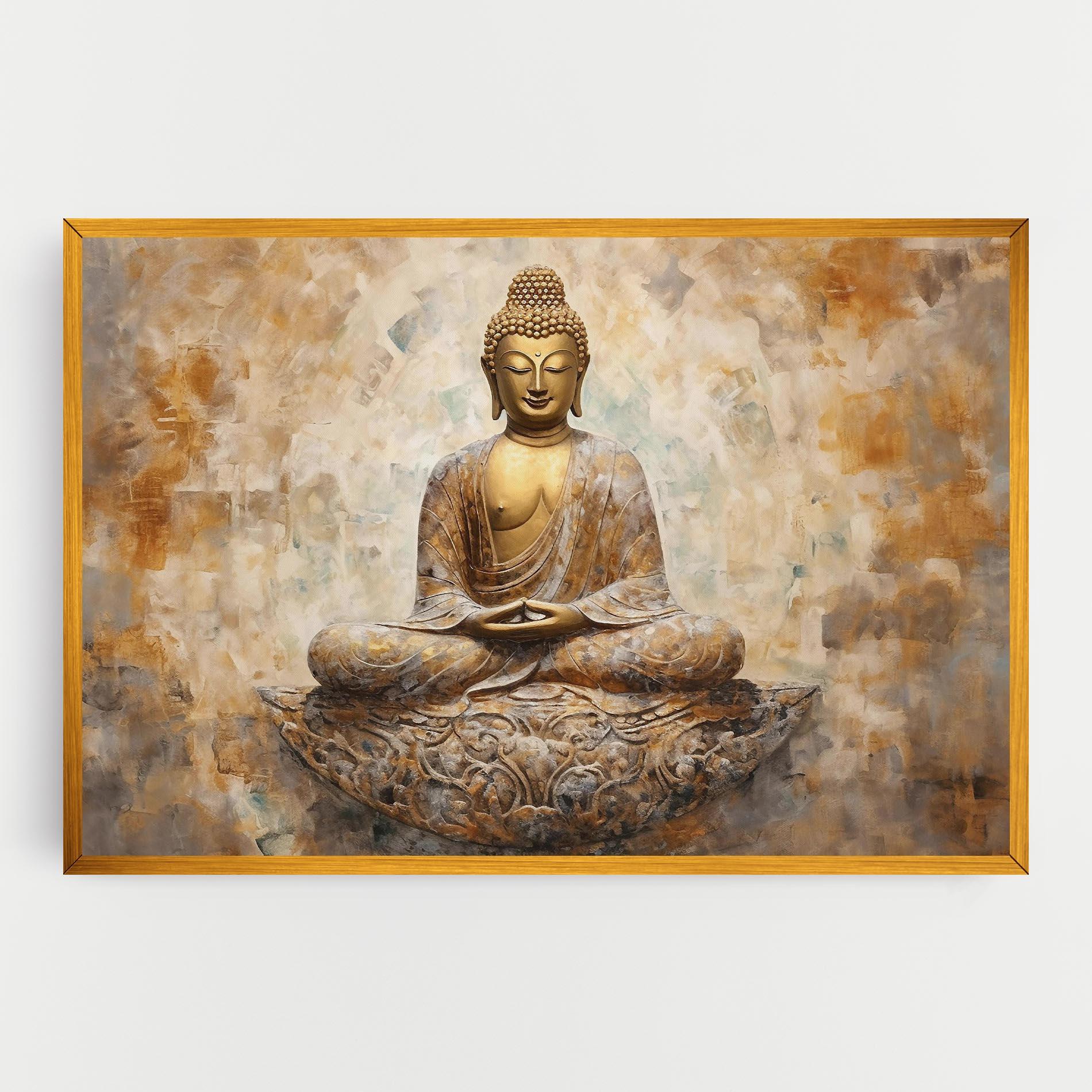 Leinwandbild Cream Buddha Art mockup 0