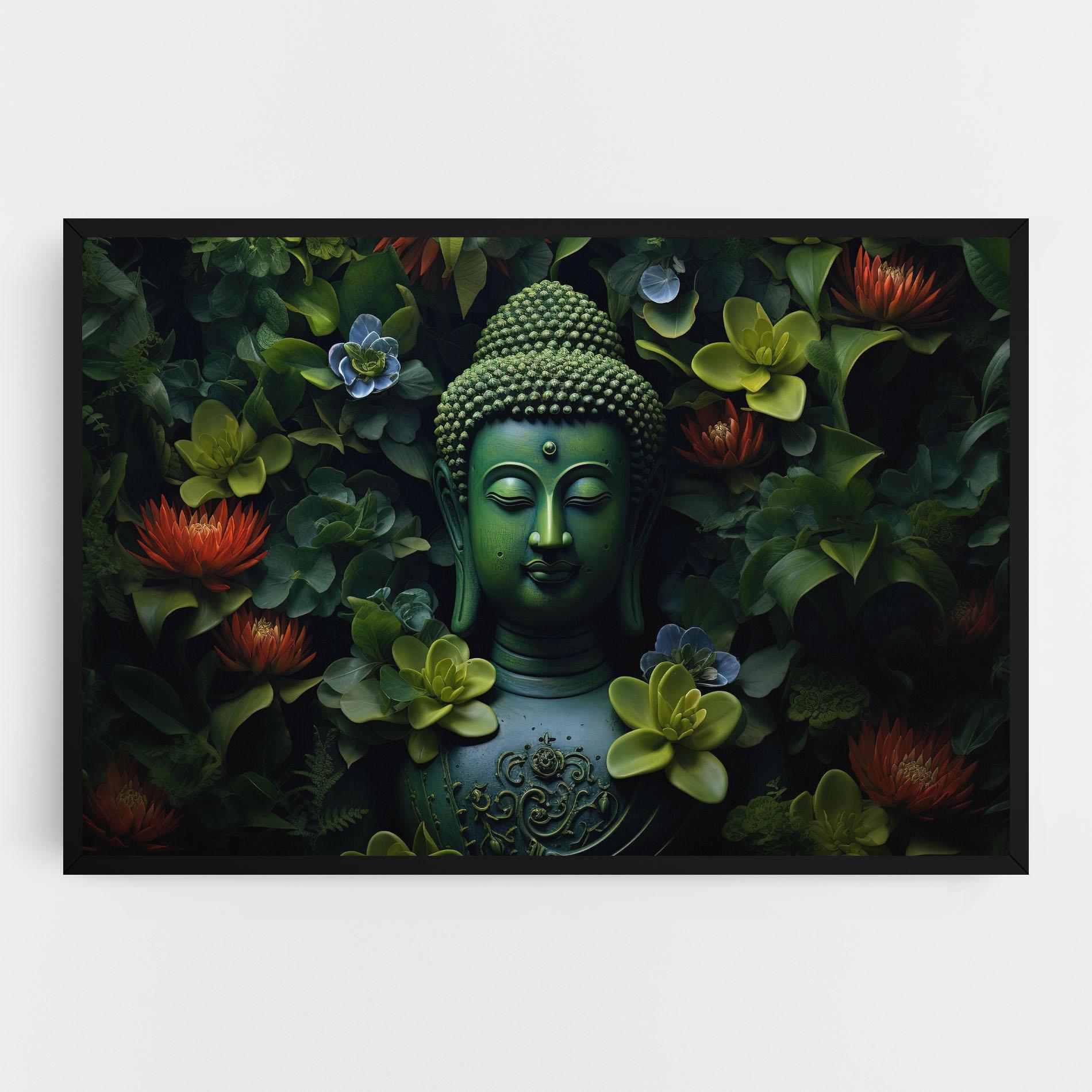 Leinwandbild Blue Light Buddha mockup 0
