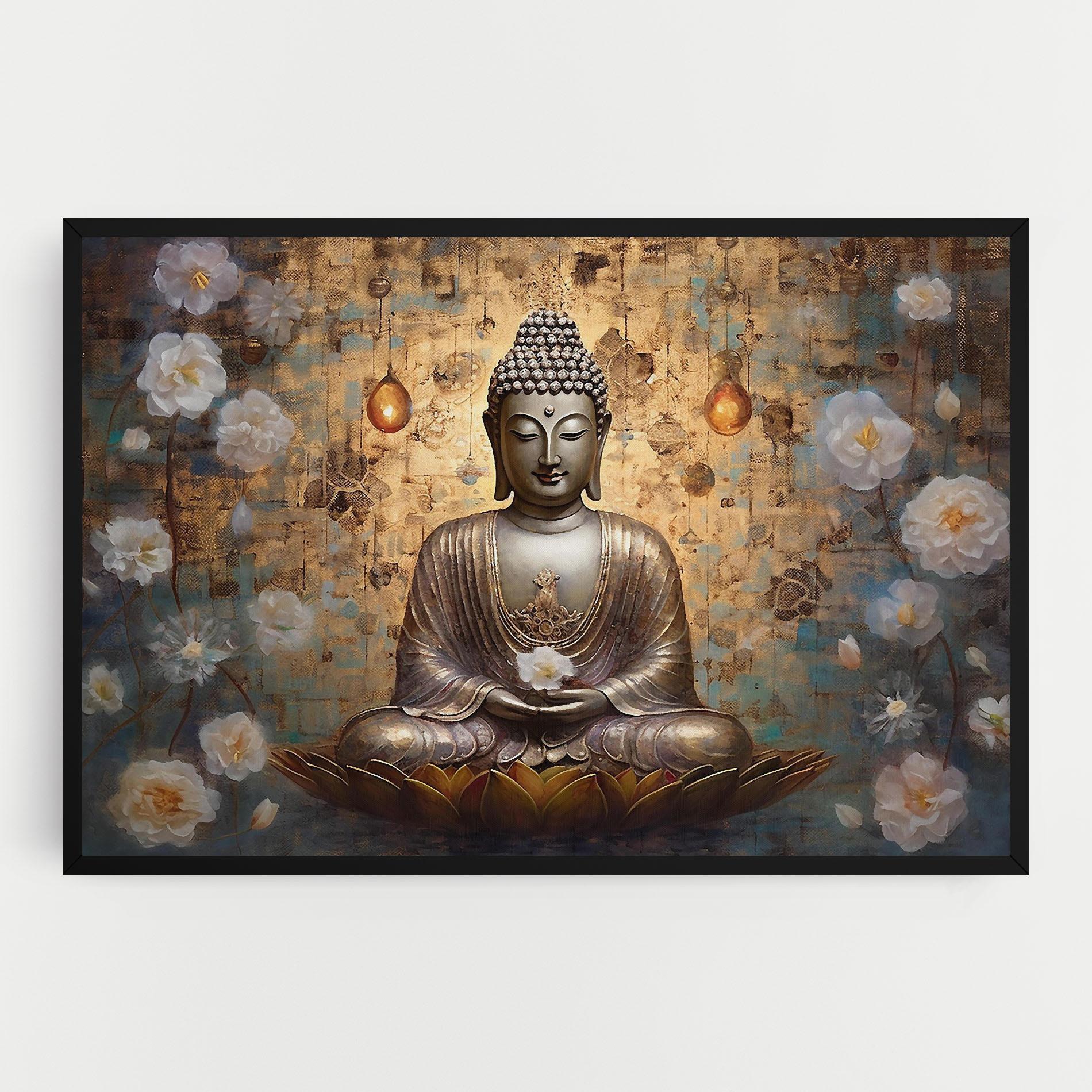 Leinwandbild Buddha Meditation Art mockup 0