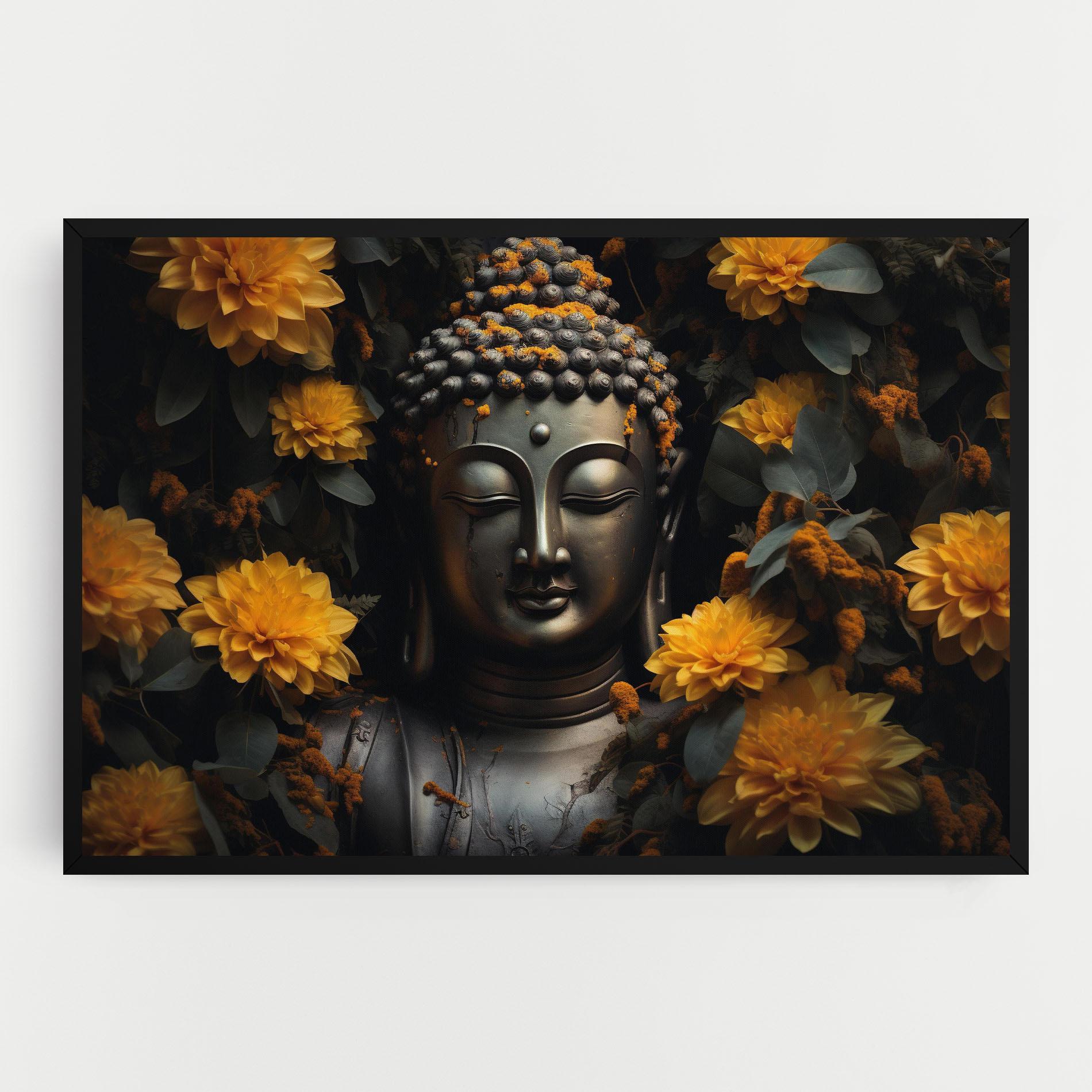 Leinwandbild Buddha Peace Statue mockup 0