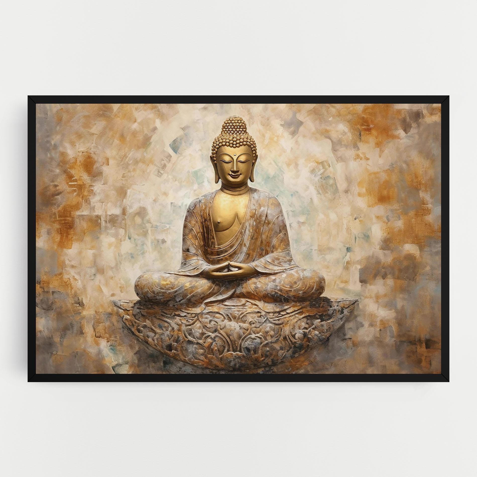 Leinwandbild Cream Buddha Art mockup 0