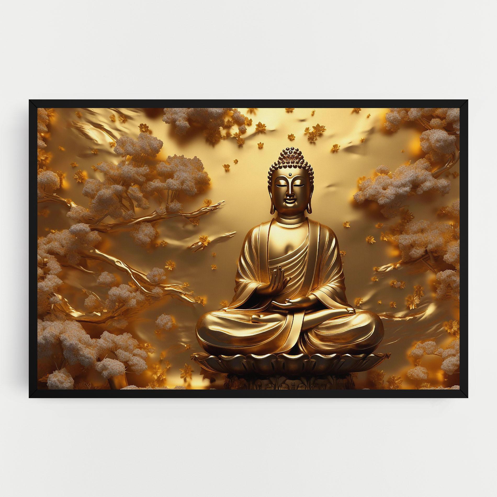 Leinwandbild Strong Gold Buddha mockup 0