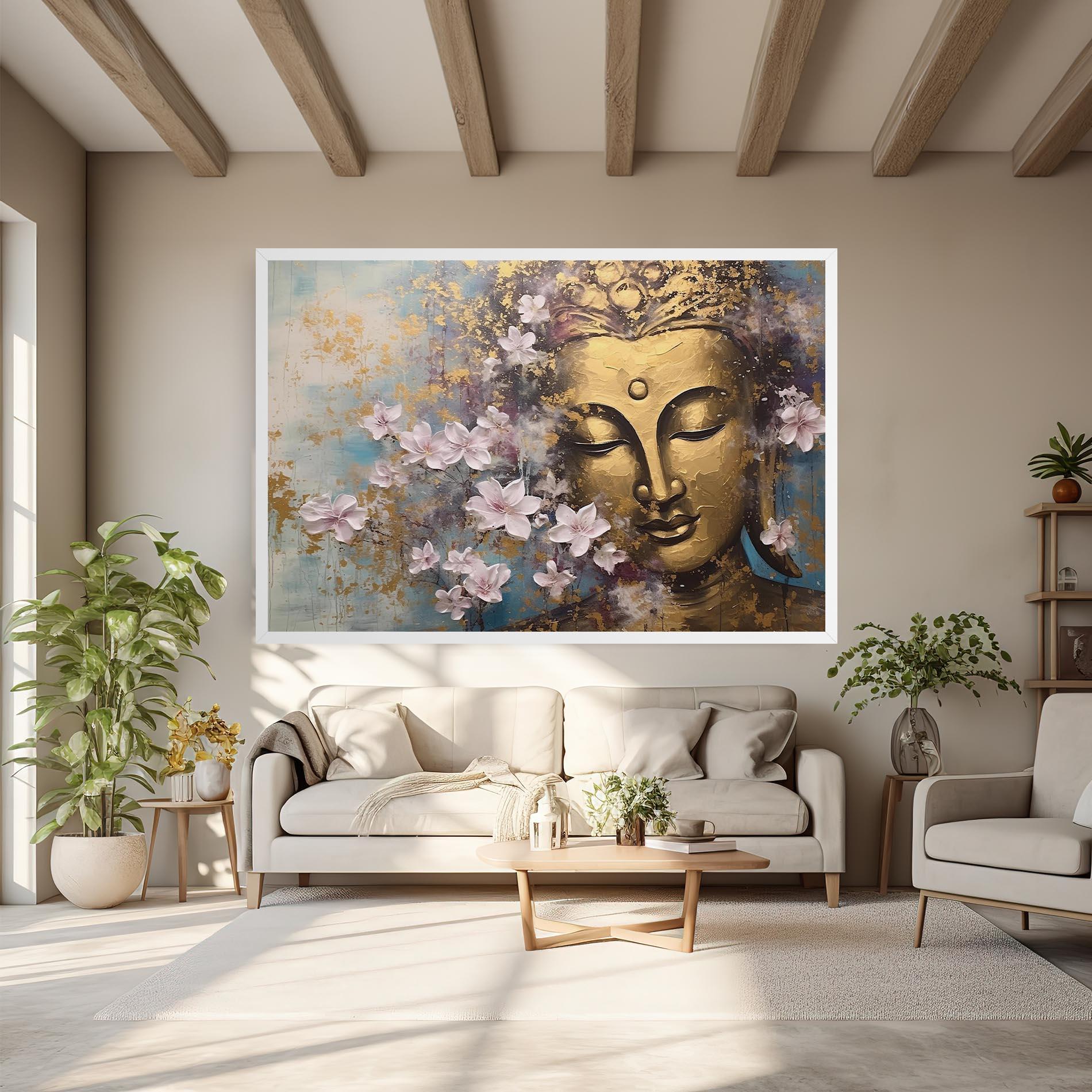 Leinwandbild Abstract Buddha Plants mockup 6