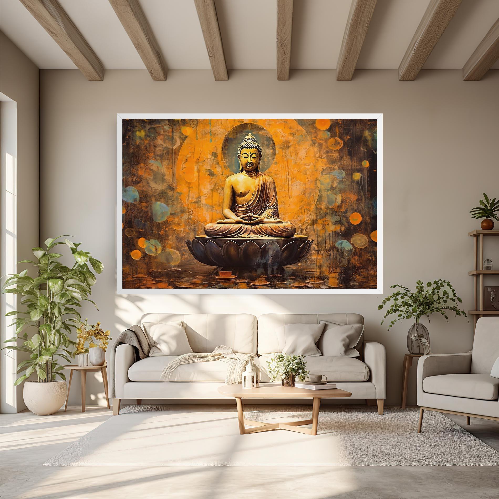 Leinwandbild Buddha Floating Art mockup 6