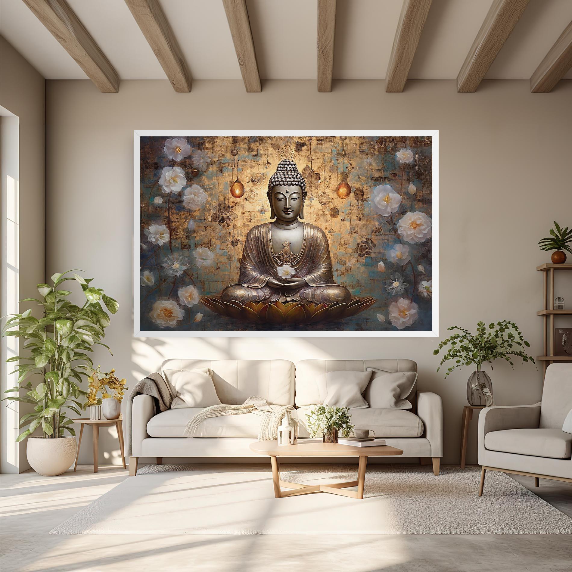 Leinwandbild Buddha Meditation Art mockup 6