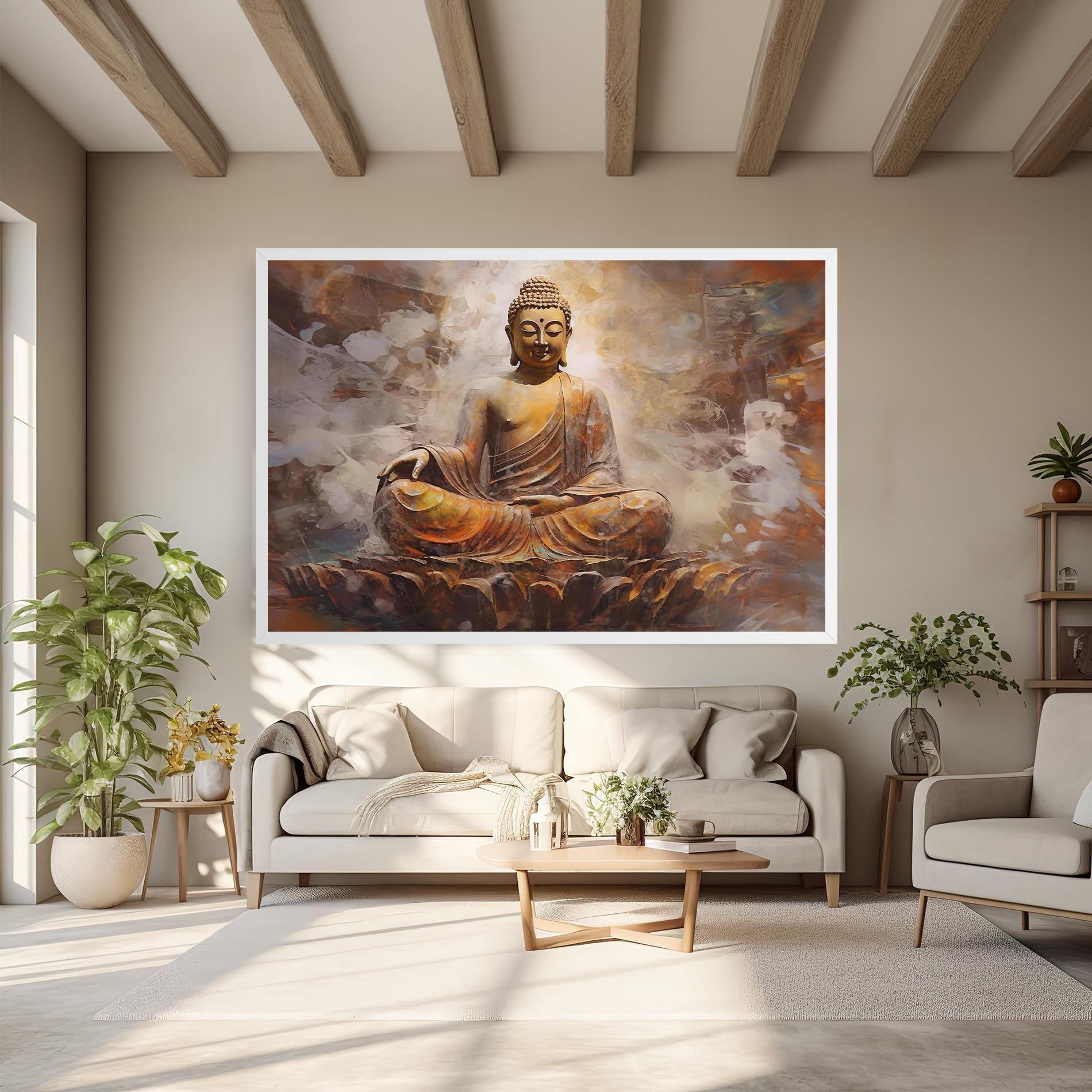Cream Orange Buddha mockup 6