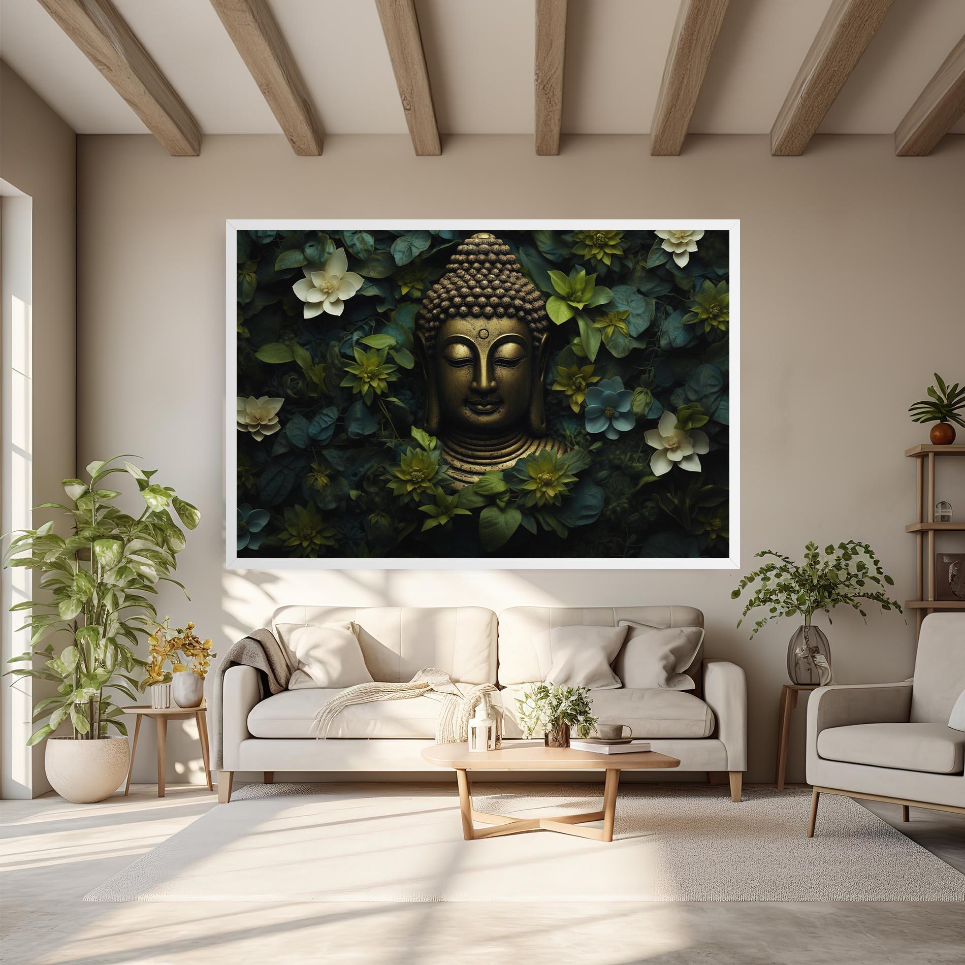 Leinwandbild Lotus Flower Buddha mockup 6