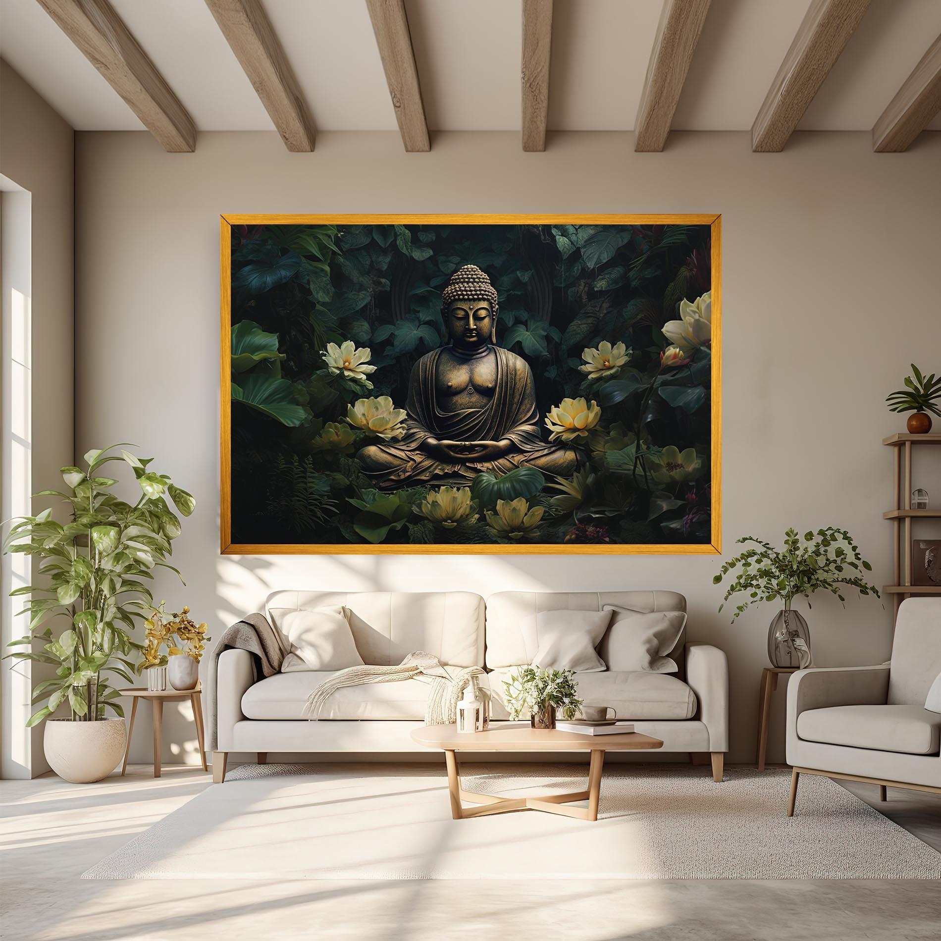 Leinwandbild Calm Buddha Art mockup 6