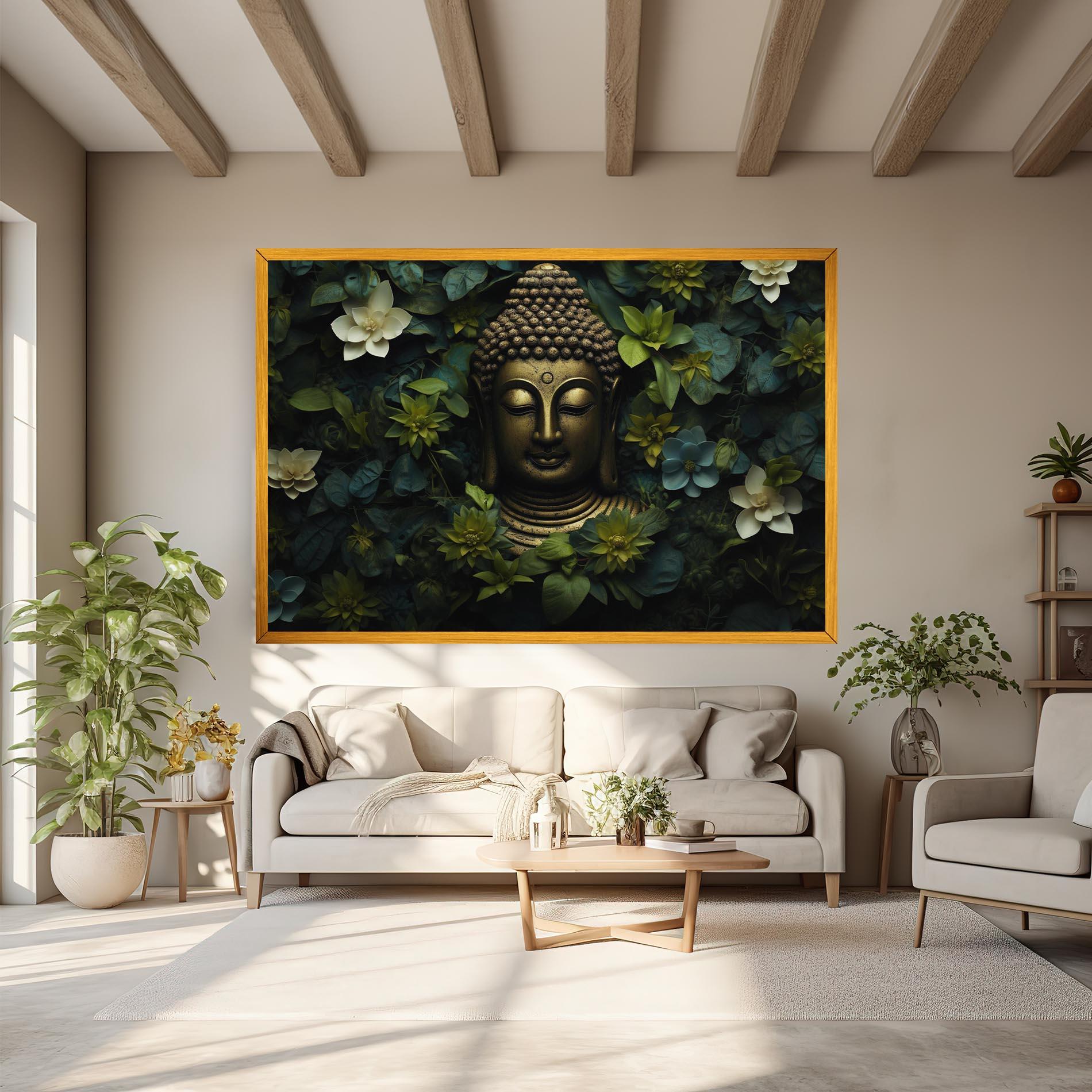 Leinwandbild Lotus Flower Buddha mockup 6