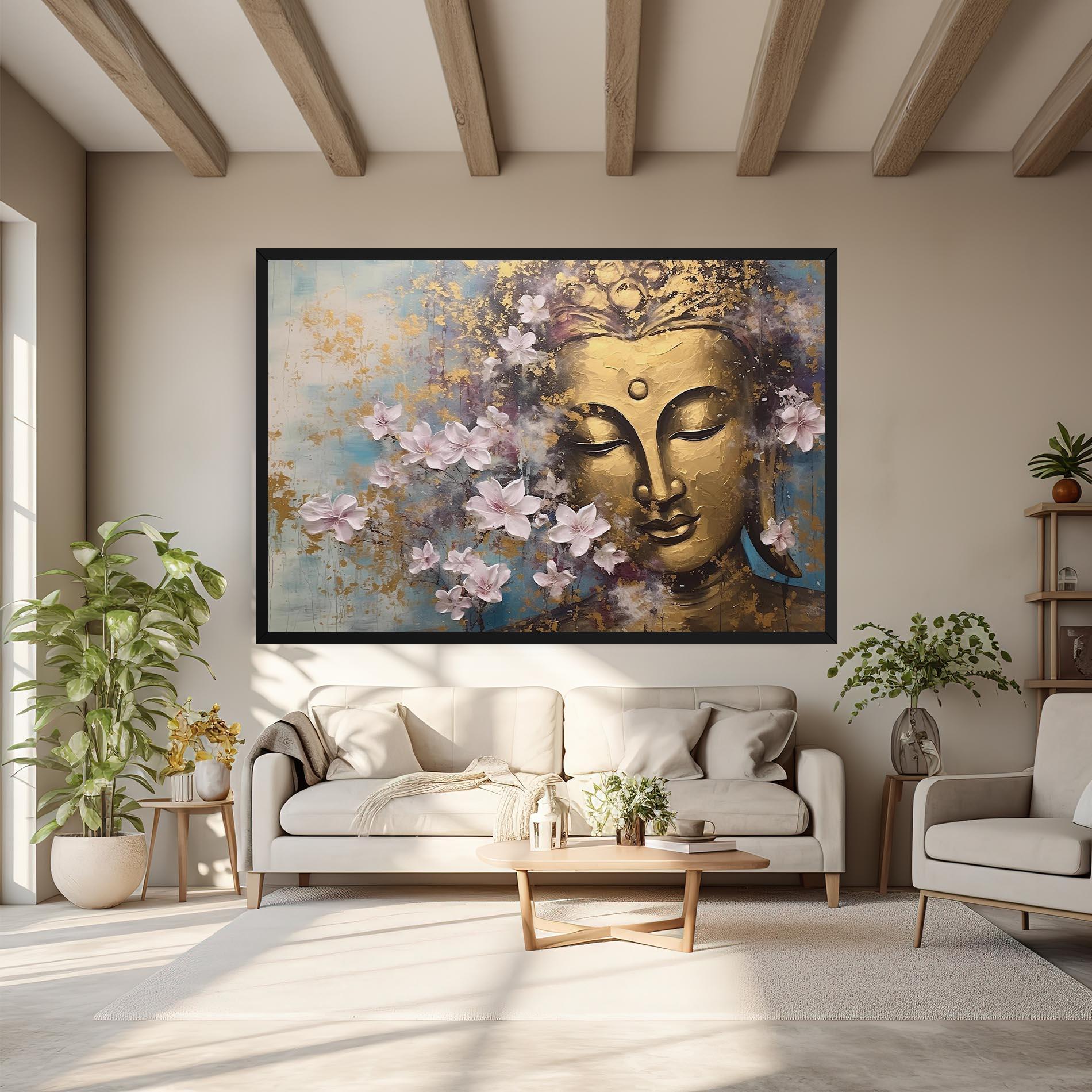 Leinwandbild Abstract Buddha Plants mockup 6