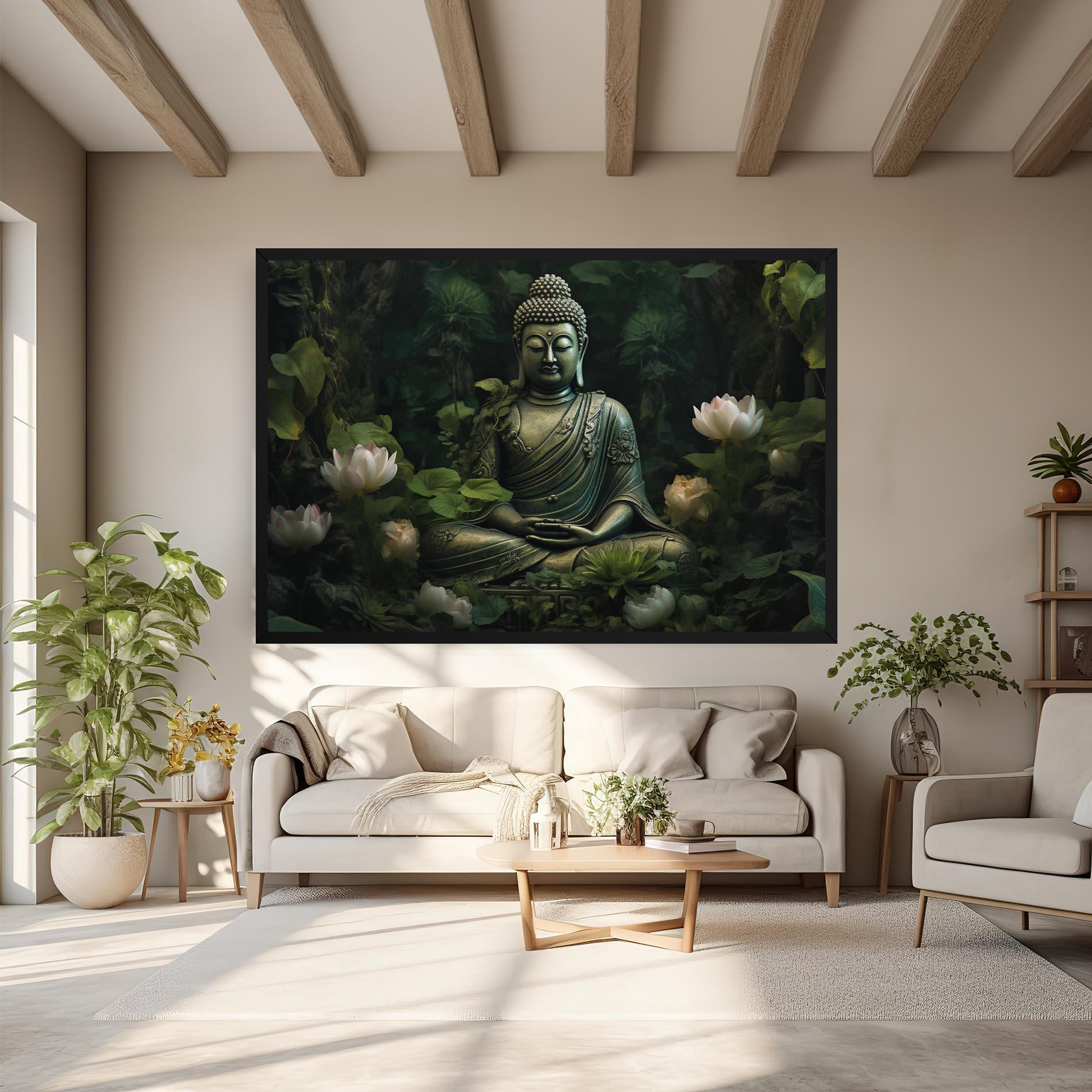 Leinwandbild Buddha Lotus Flower mockup 6