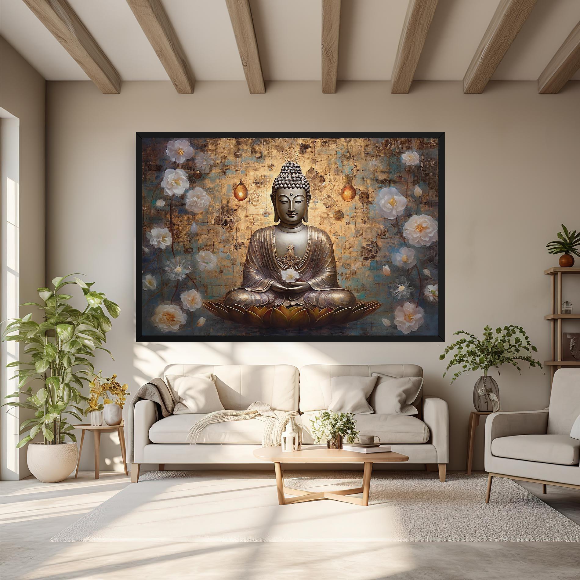 Leinwandbild Buddha Meditation Art mockup 6