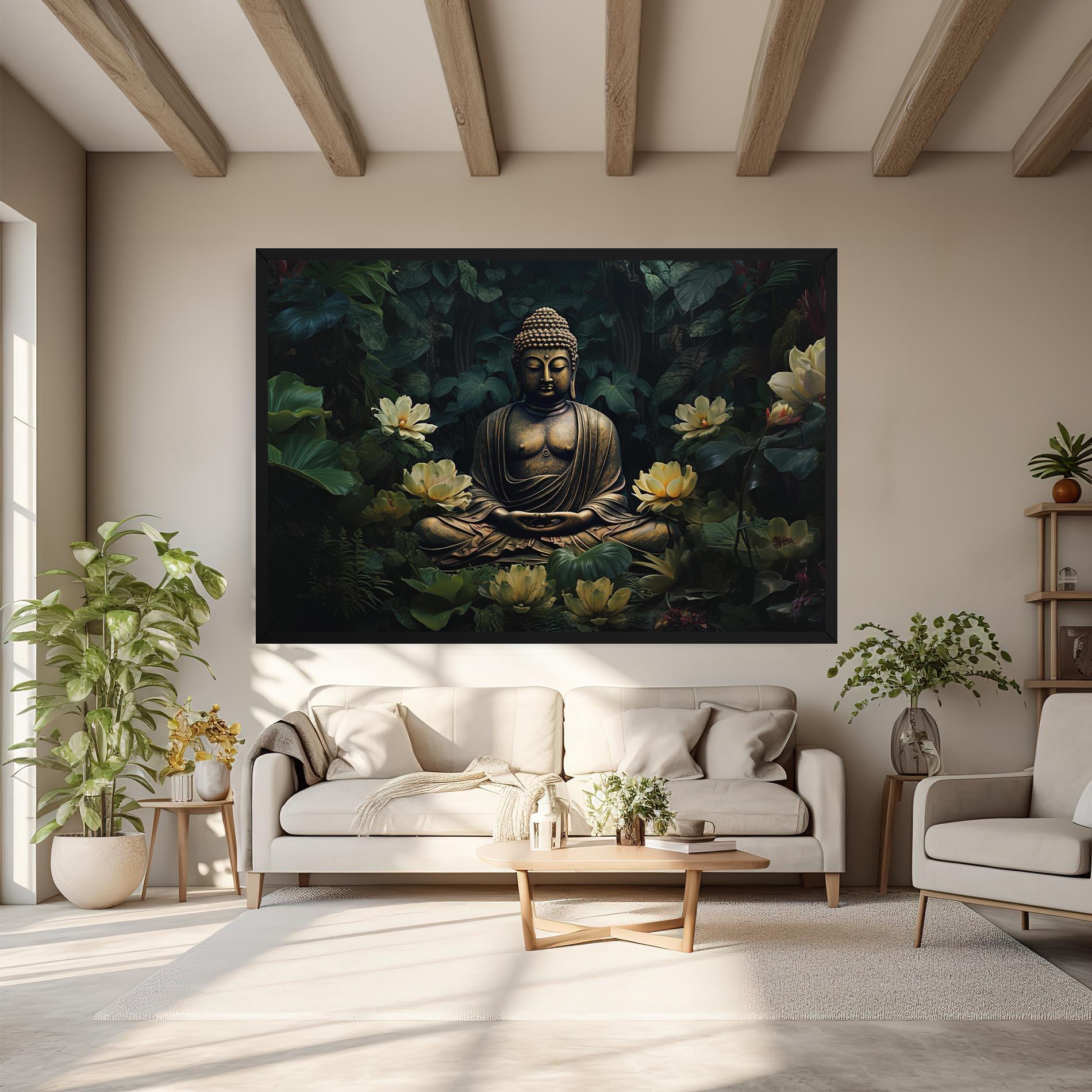 Leinwandbild Calm Buddha Art mockup 6