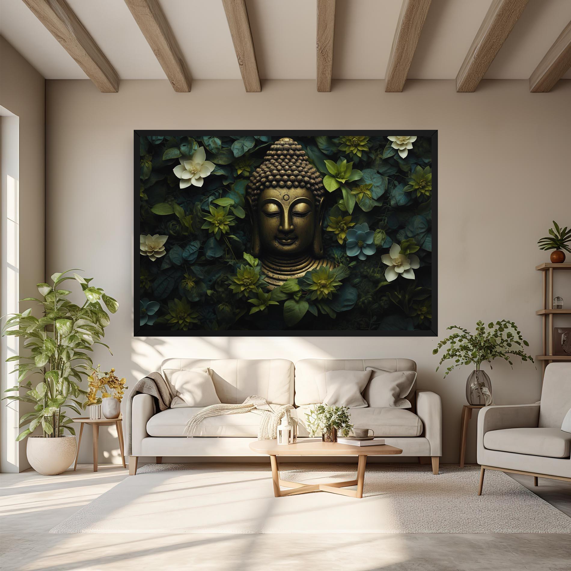 Leinwandbild Lotus Flower Buddha mockup 6