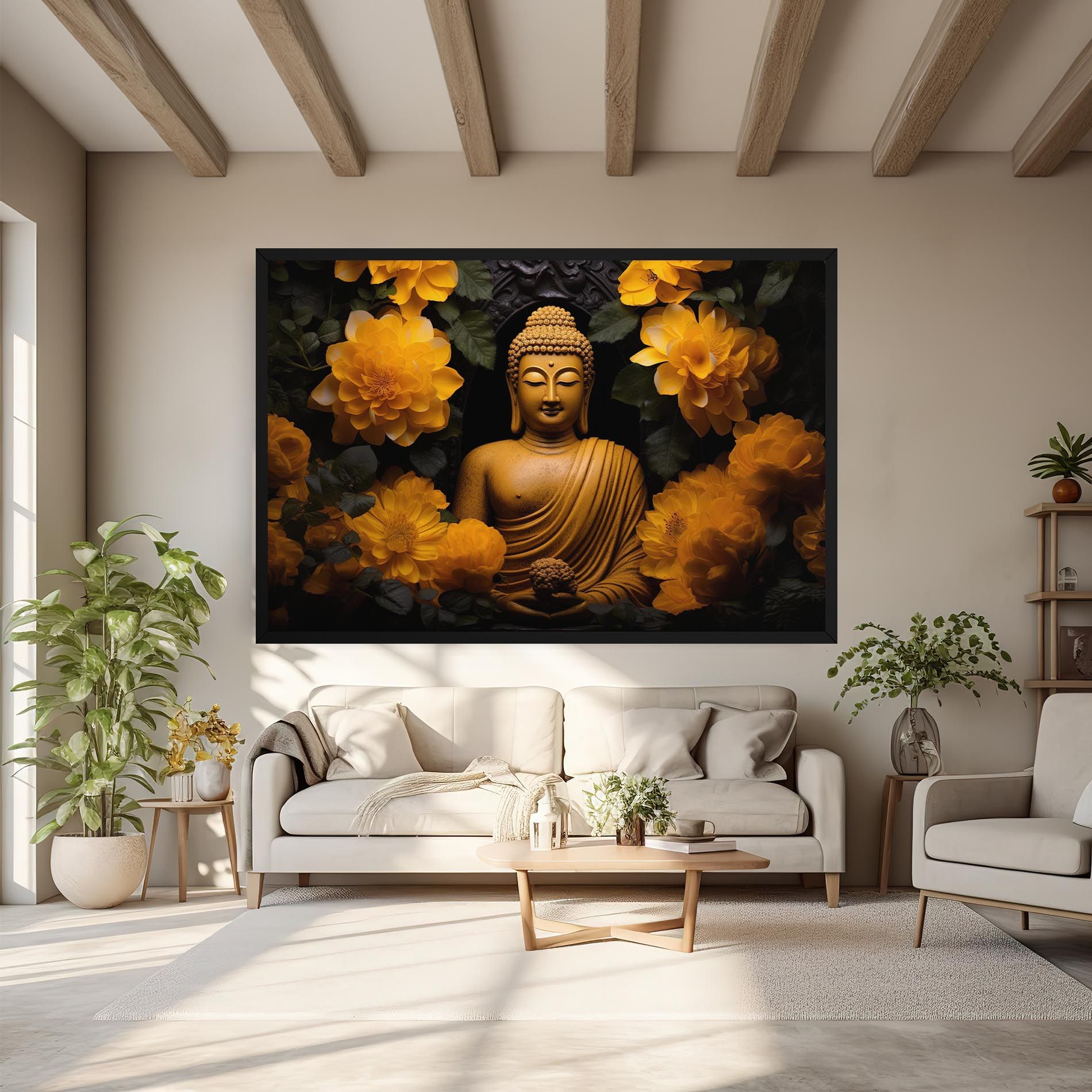 Vecteezy_buddha Statue Surrounded By Yellow Flowers Ai Generated_27745002_860 mockup 6
