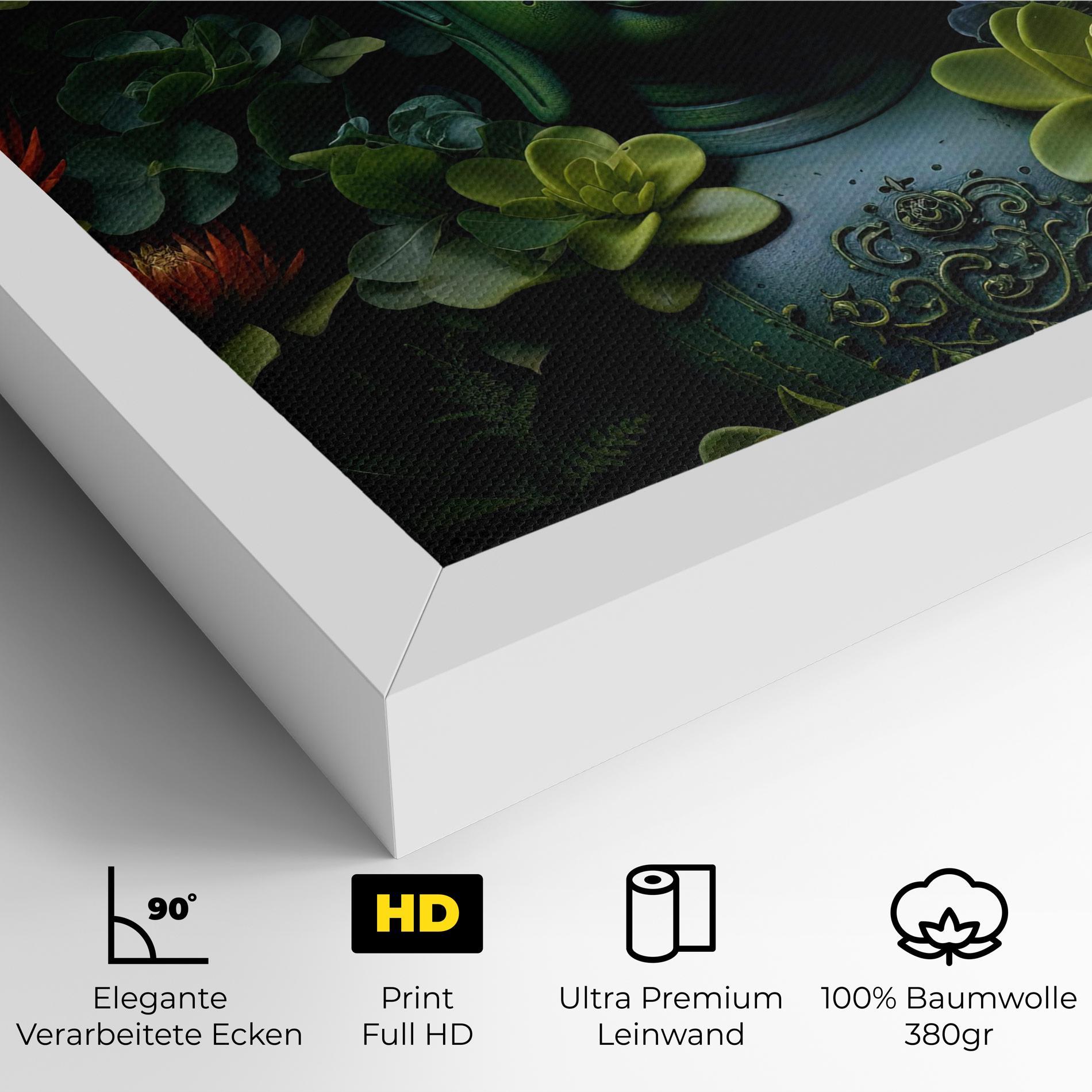 Leinwandbild Blue Light Buddha mockup 4