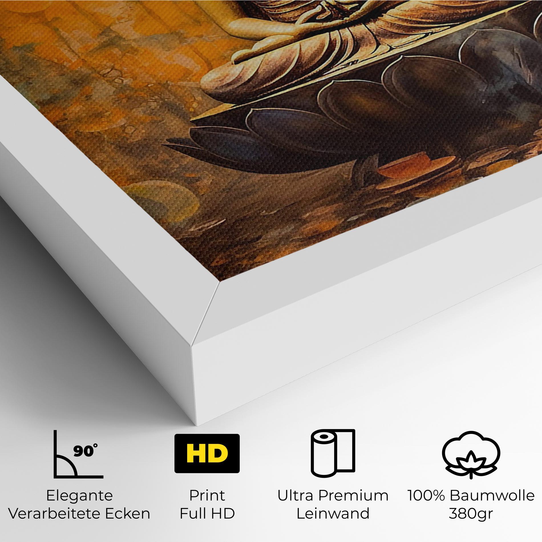 Leinwandbild Buddha Floating Art mockup 4