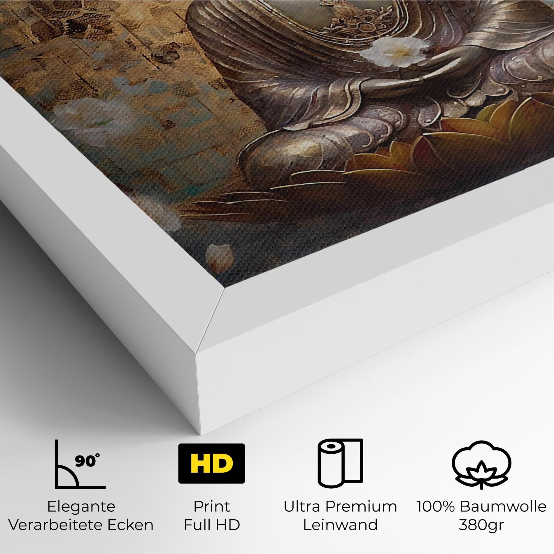 Leinwandbild Buddha Meditation Art mockup 4
