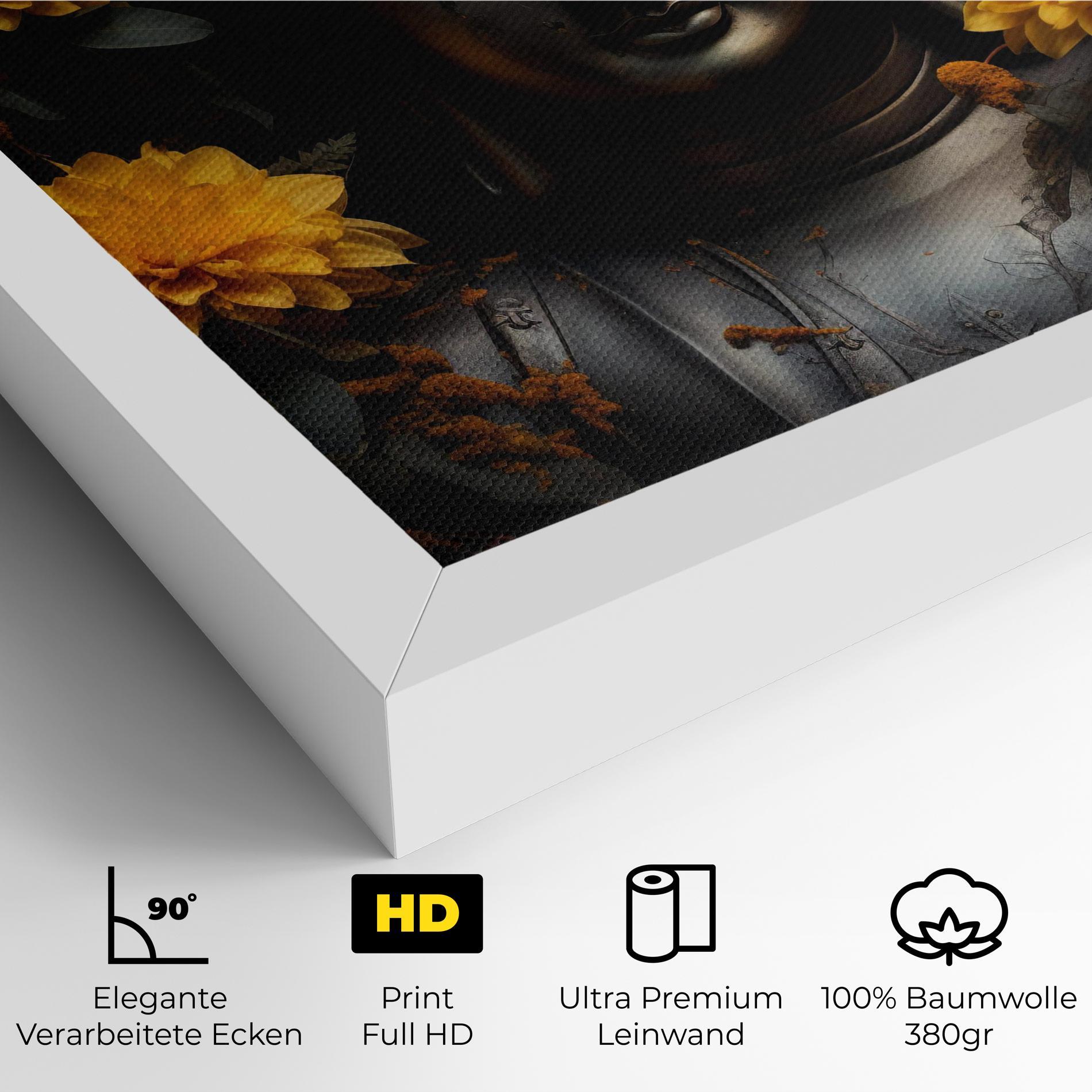 Leinwandbild Buddha Peace Statue mockup 4