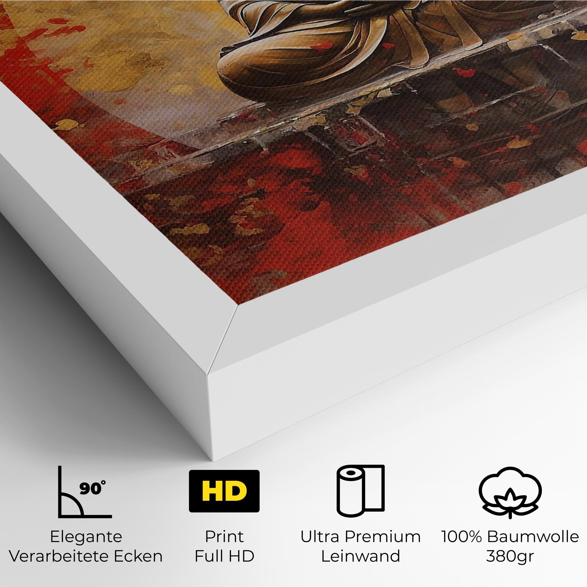 Leinwandbild Gold Circle Buddha mockup 4