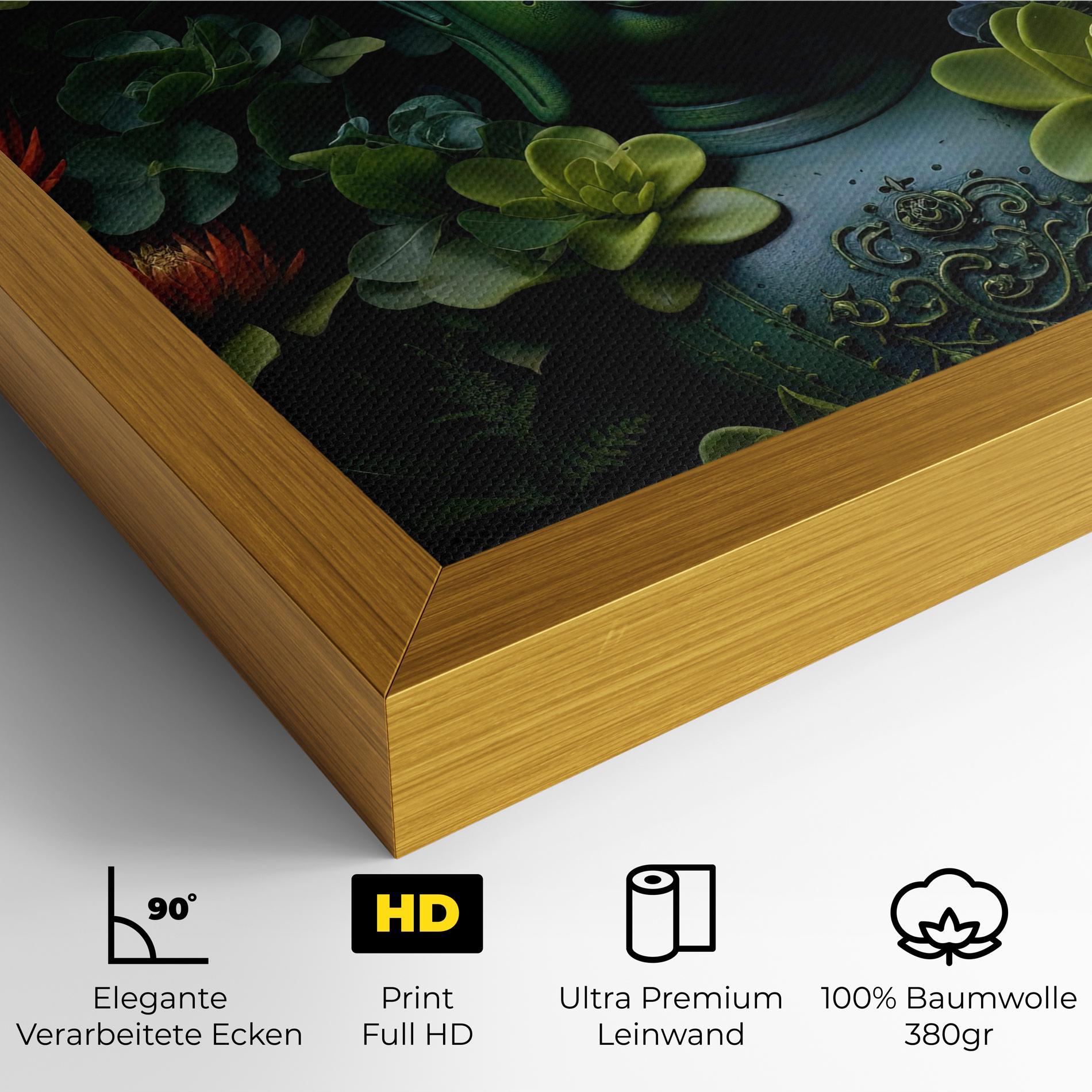 Leinwandbild Blue Light Buddha mockup 4