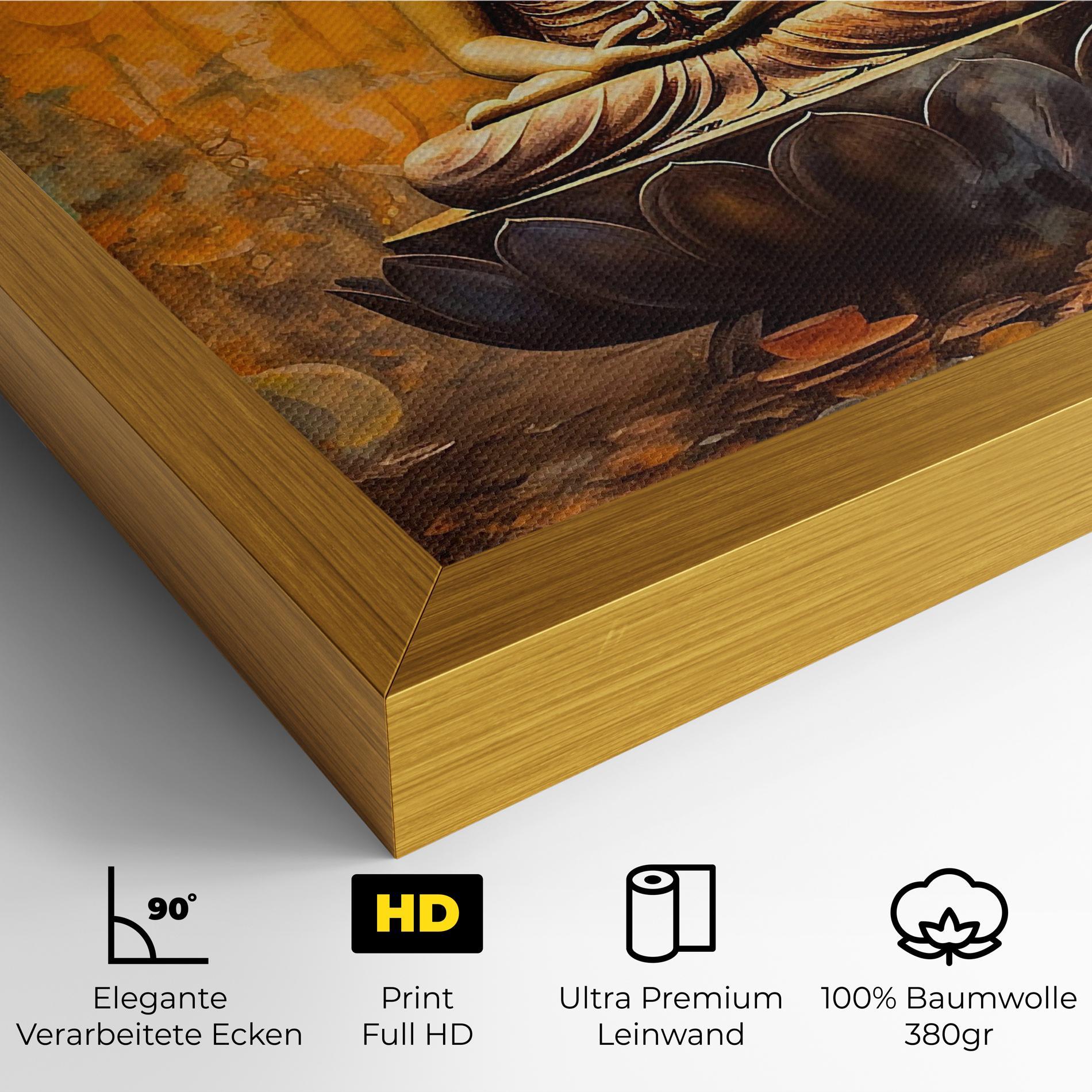 Leinwandbild Buddha Floating Art mockup 4
