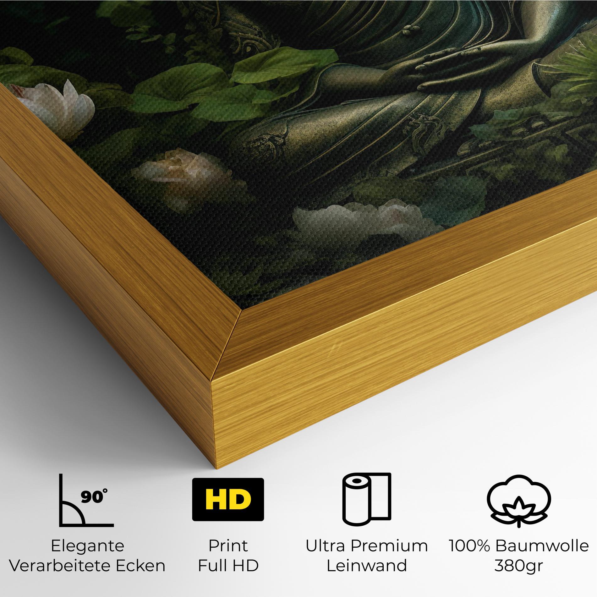 Leinwandbild Buddha Lotus Flower mockup 4