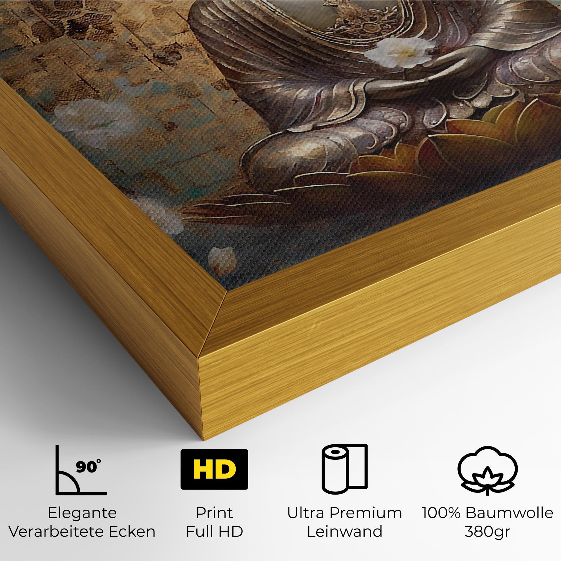 Leinwandbild Buddha Meditation Art mockup 4