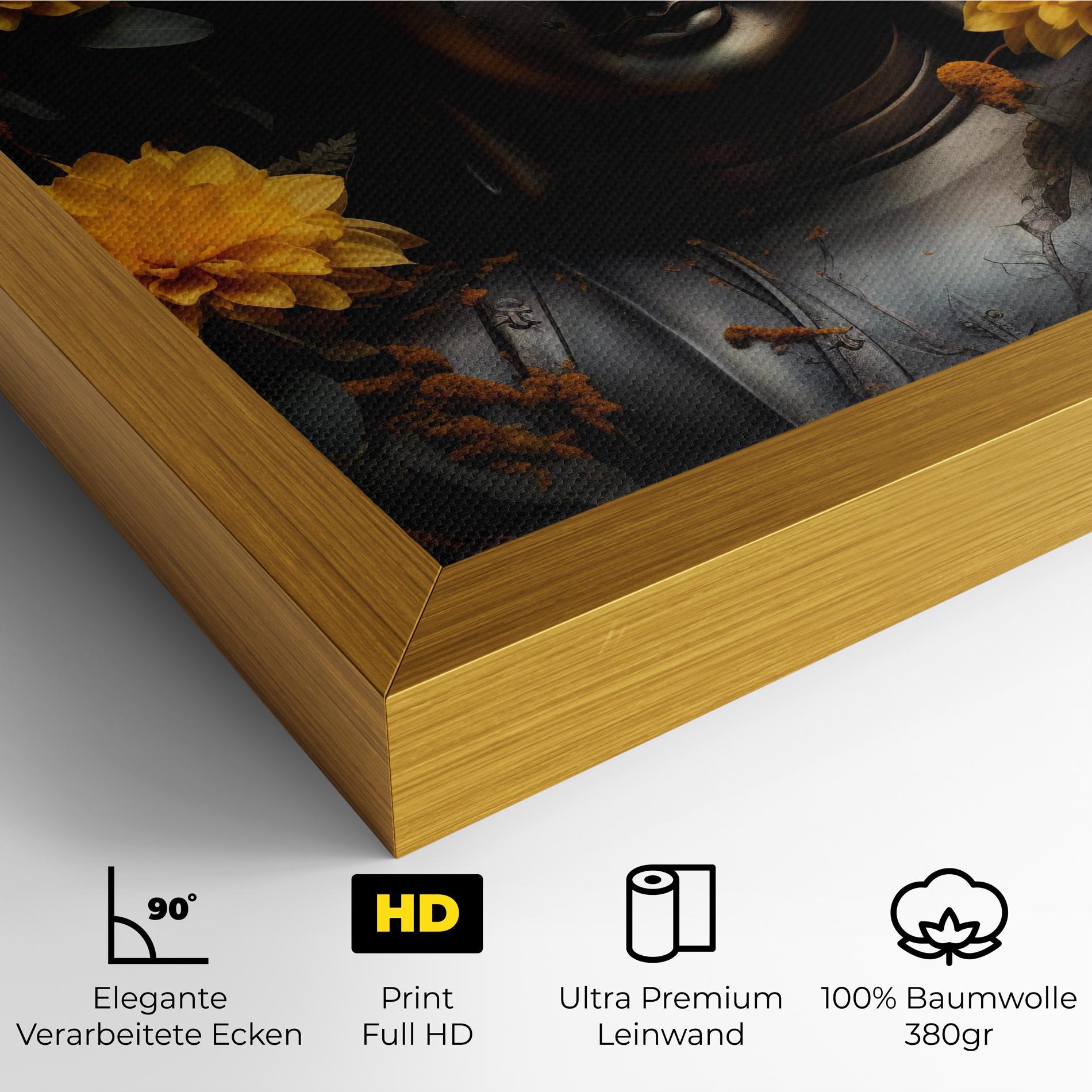 Leinwandbild Buddha Peace Statue mockup 4