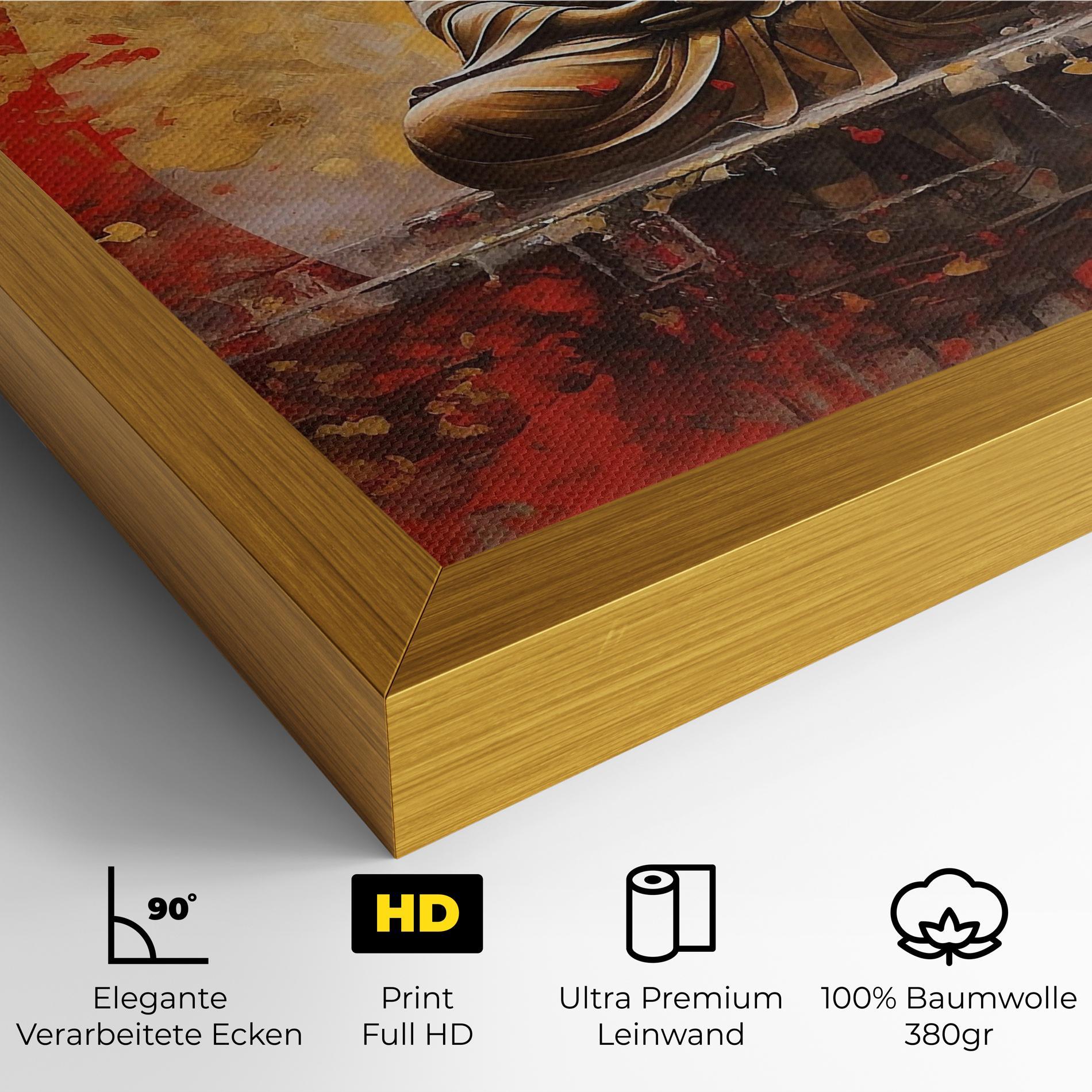 Leinwandbild Gold Circle Buddha mockup 4
